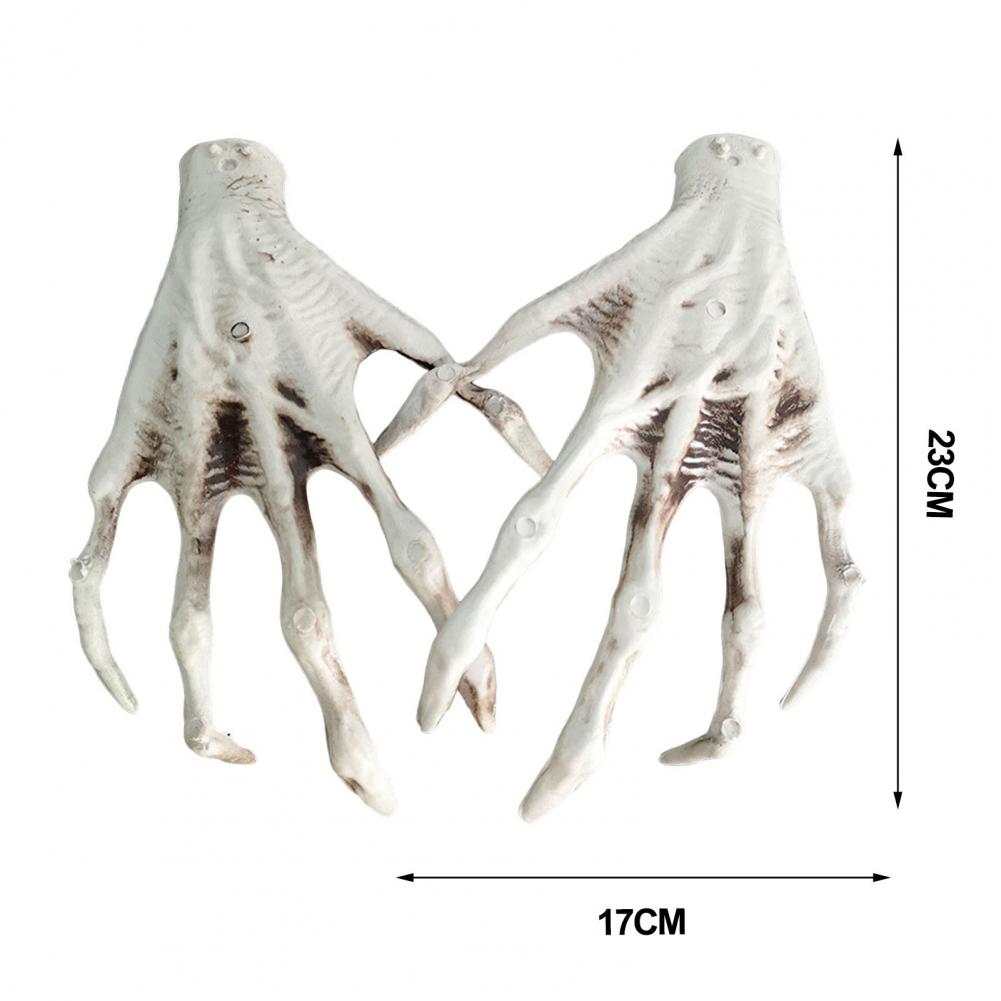 Хэллоуин скелет рука дом с привидениями зомби планер ужас Декор реквизит  искусственный страшный реалистичный человеческий призрак ведьма рука Кость  | AliExpress