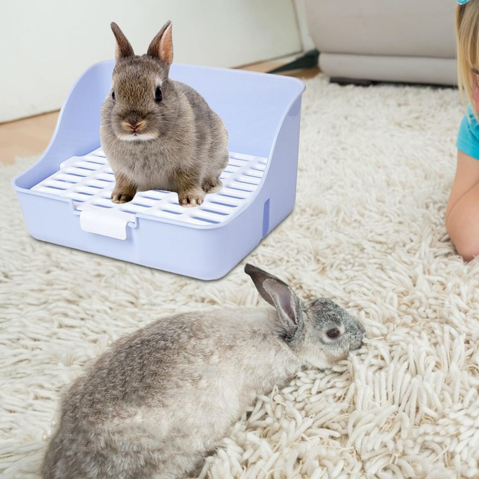 Rabbit Litter Box Detachable Pee Tray Portable Bedpan Pet Toilet for Hamster Small Animals Chinchillas Pet Supplies Bunny Rabbit Litter Box Detachable Pee Tray Portable Bedpan Pet Toilet for Hamster Small Animals Chinchillas Pet Supplies Bunny