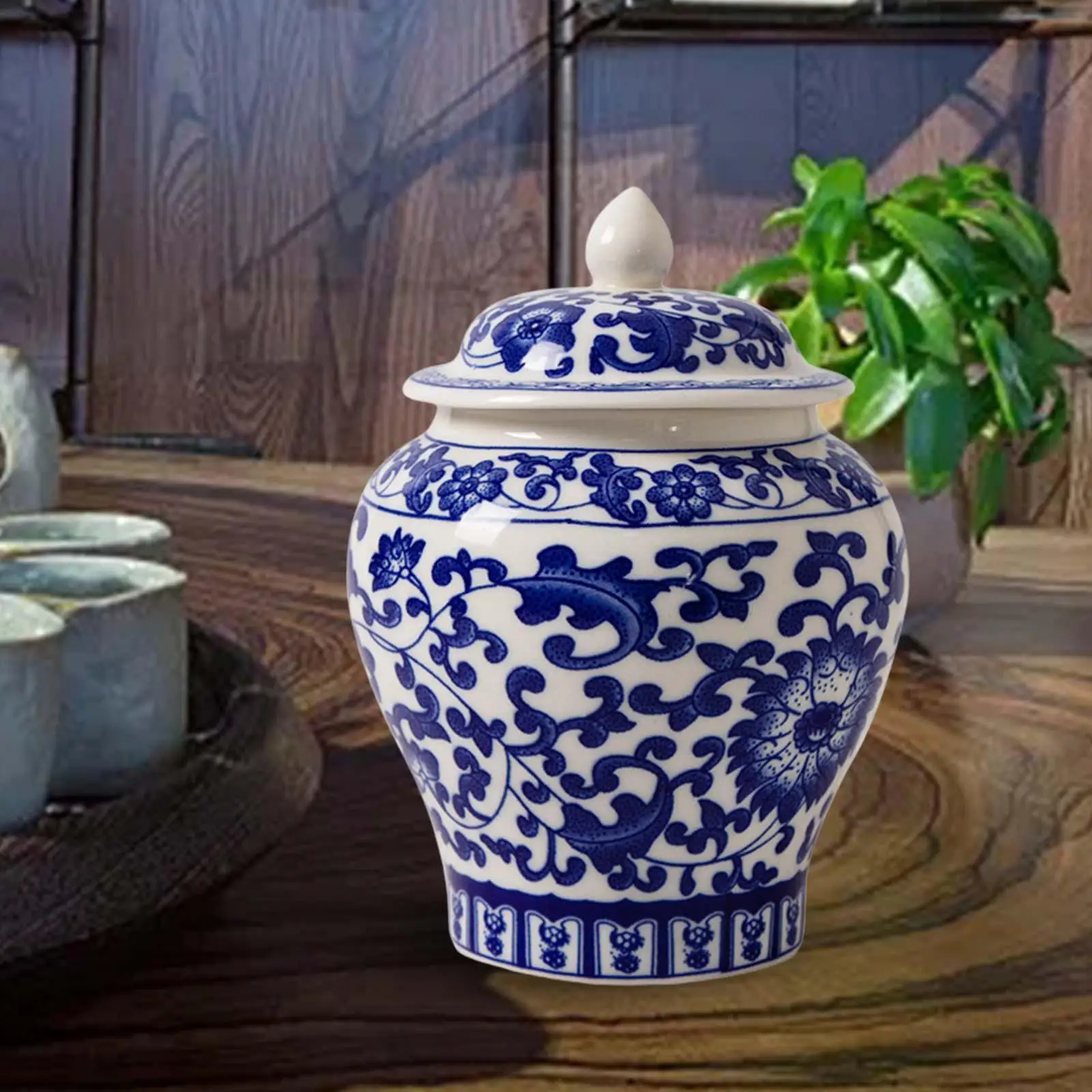 Ceramic Ginger Jar Chinese Decorative Porcelain Jars for Table Decoration Style