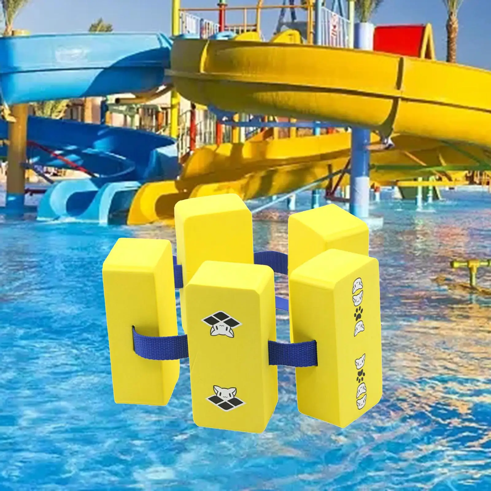 Swimming Belt EVA Waterproof Adjustable Kids Aquatic Safety Swim Float Buoyancy Aid Waistband Floating Board Swimming Beginners