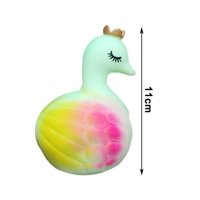 Kawaii Crown Swan Cake Swan Animal Slow Rising Stress Relief Squeeze Toys  for Kids - AliExpress