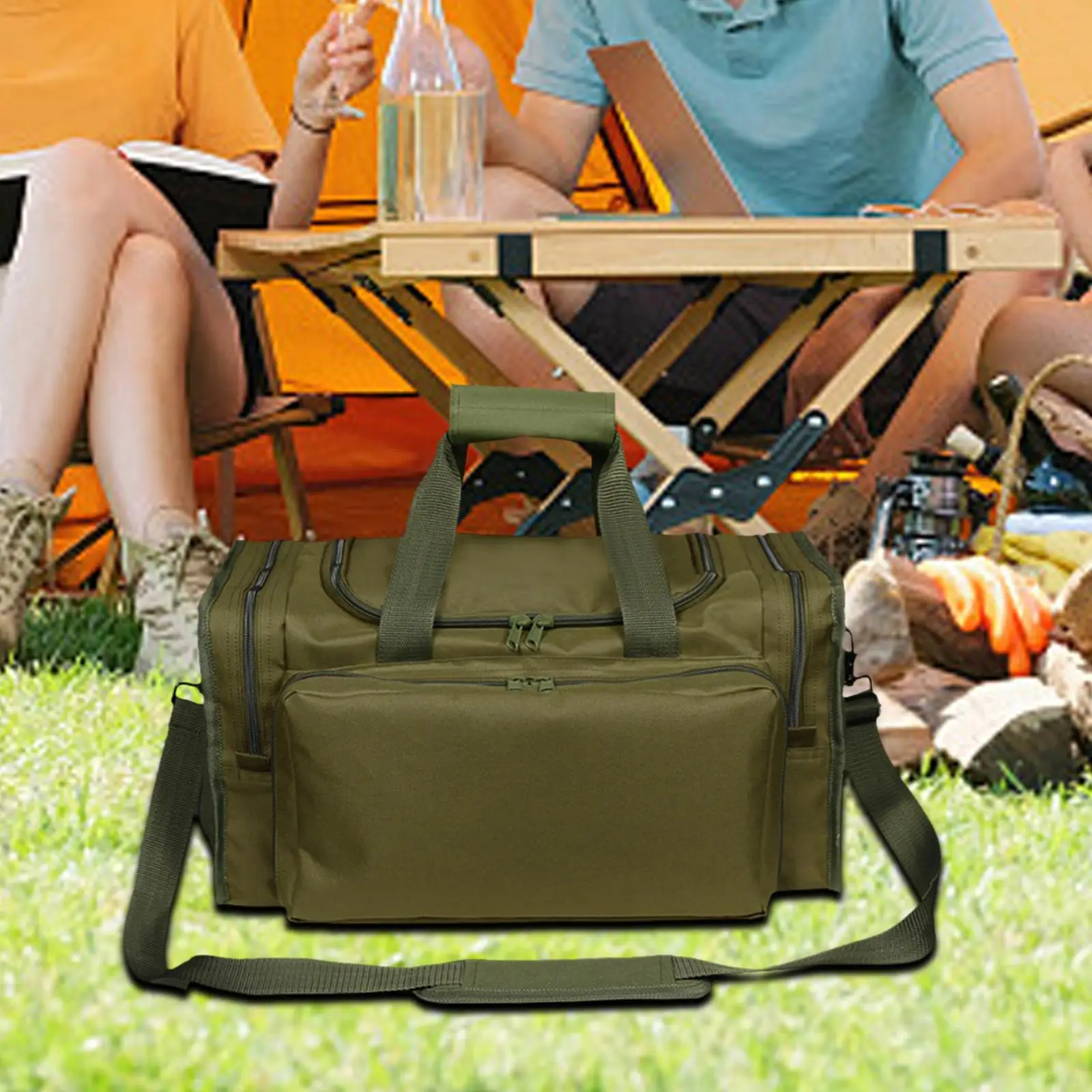 Barbecue Tool Storage Bag Lunch Box Wear Resistant Picnic Basket for Grill