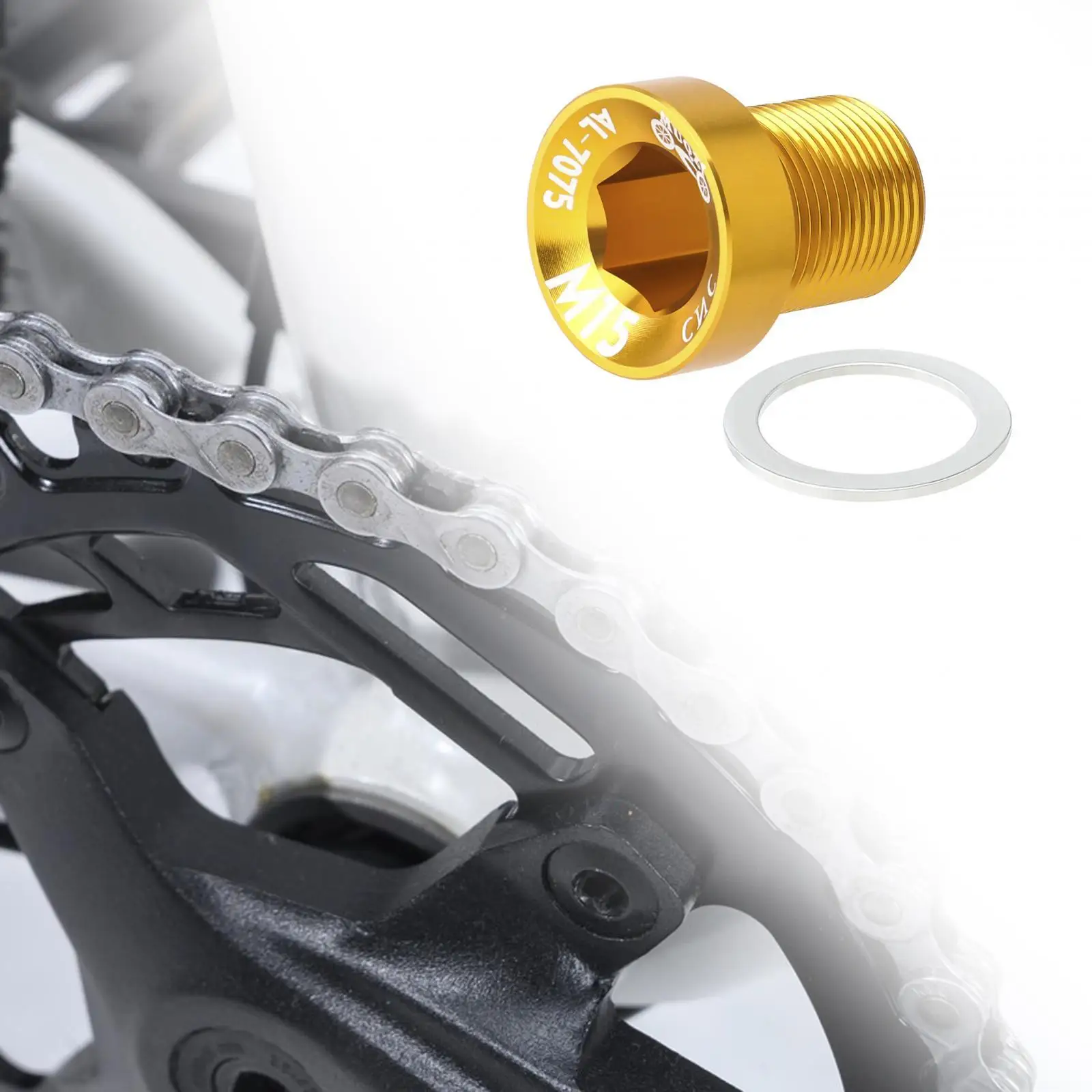 Crank Cover Chainwheel Screws, Aluminum Alloy Chainring Bolts, for Roads Mountain Bike