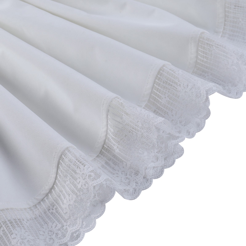 Süßes A-Linien-Kleid mit Puffärmeln für Damen, Sommer, Fairycore, Lolita, einfarbig, Bandage, Spitzenbesatz, kurze Kleider für Halloween-Party – Detail 9