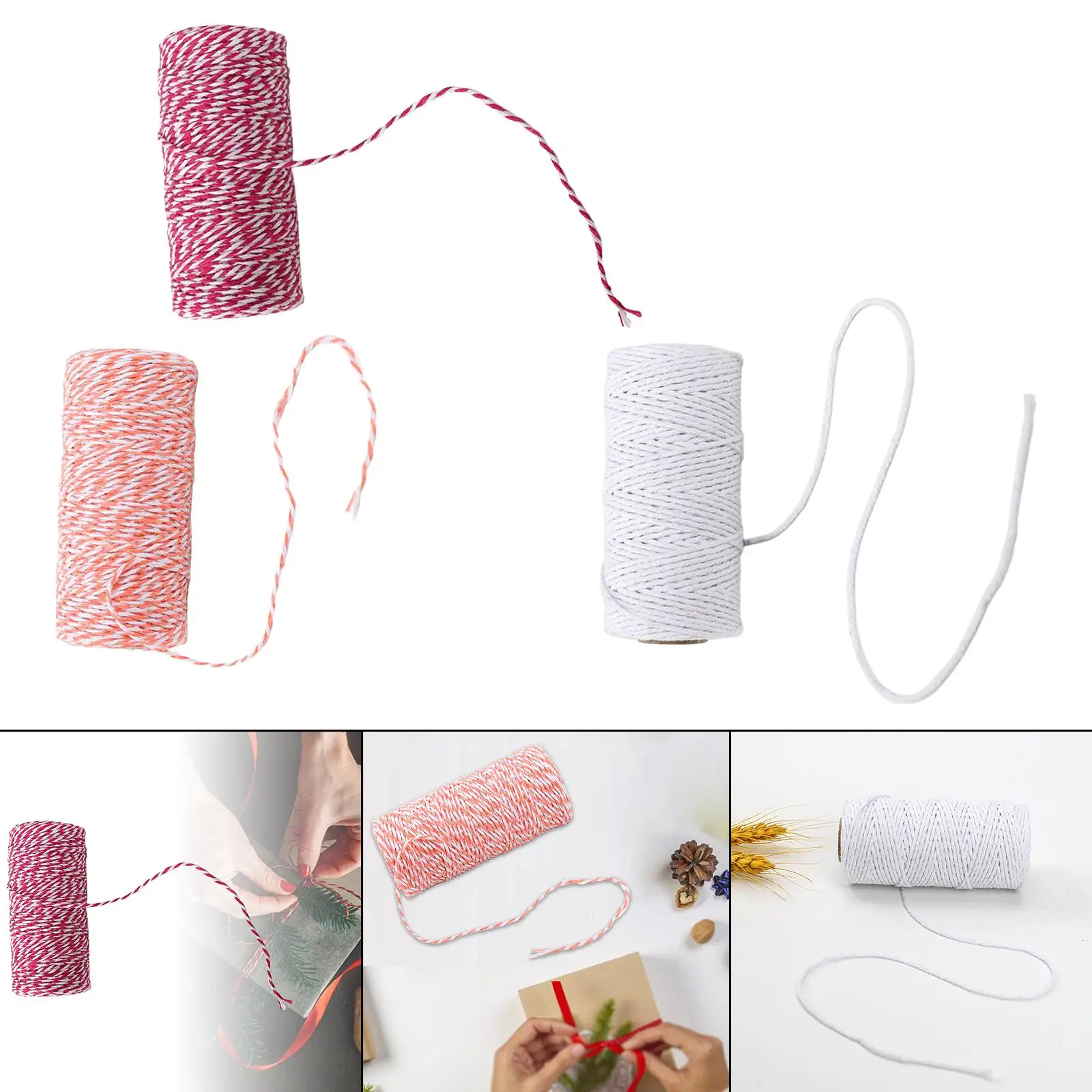 100 Meter/Roll Macrame Cord Rope Packing String Festive Twine for Wedding DIY Home Artworks Crafts Decor