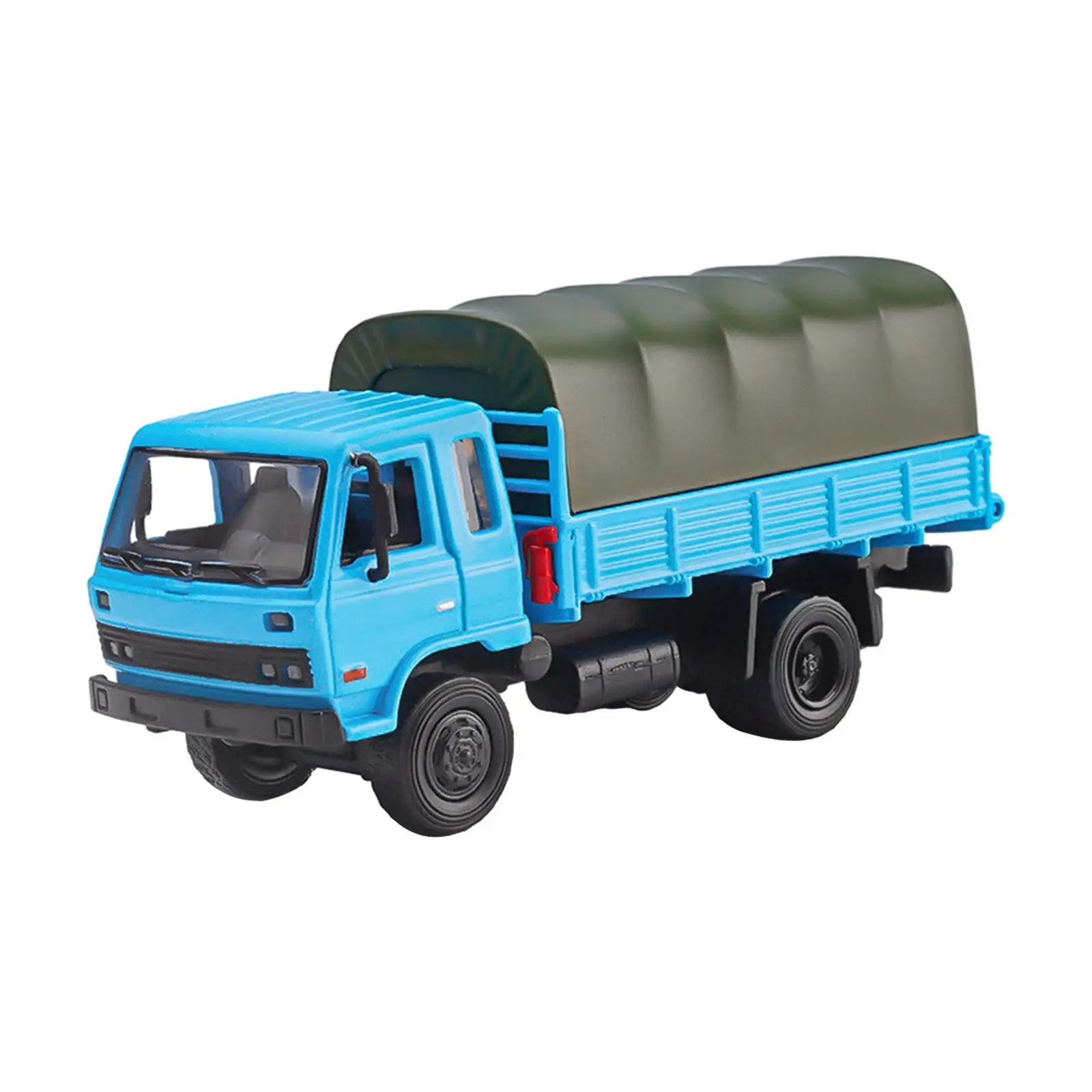 Diecast Metal Alloy Truck Layout Micro Landscape Desktop Ornament Hand Painted Dioramas 1:64 Transport Truck Model Car