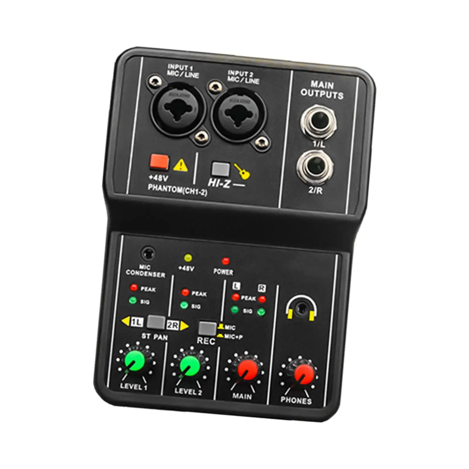 Portable USB Audio Interface Low Latency Plug and Play 3.5mm Stereo in Audio Mixer for Recording Podcasting Streaming Live Show