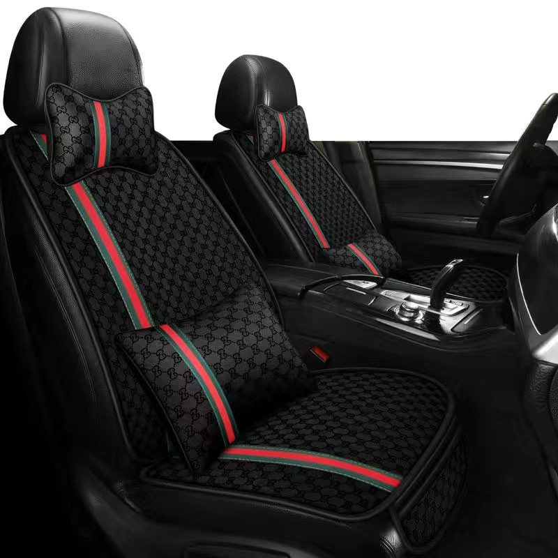 Housses De Siège Auto Universelles - 2 Places Avant Hautes - Tissu Polyester + éponge - Noir - Protection Anti-usure - 7