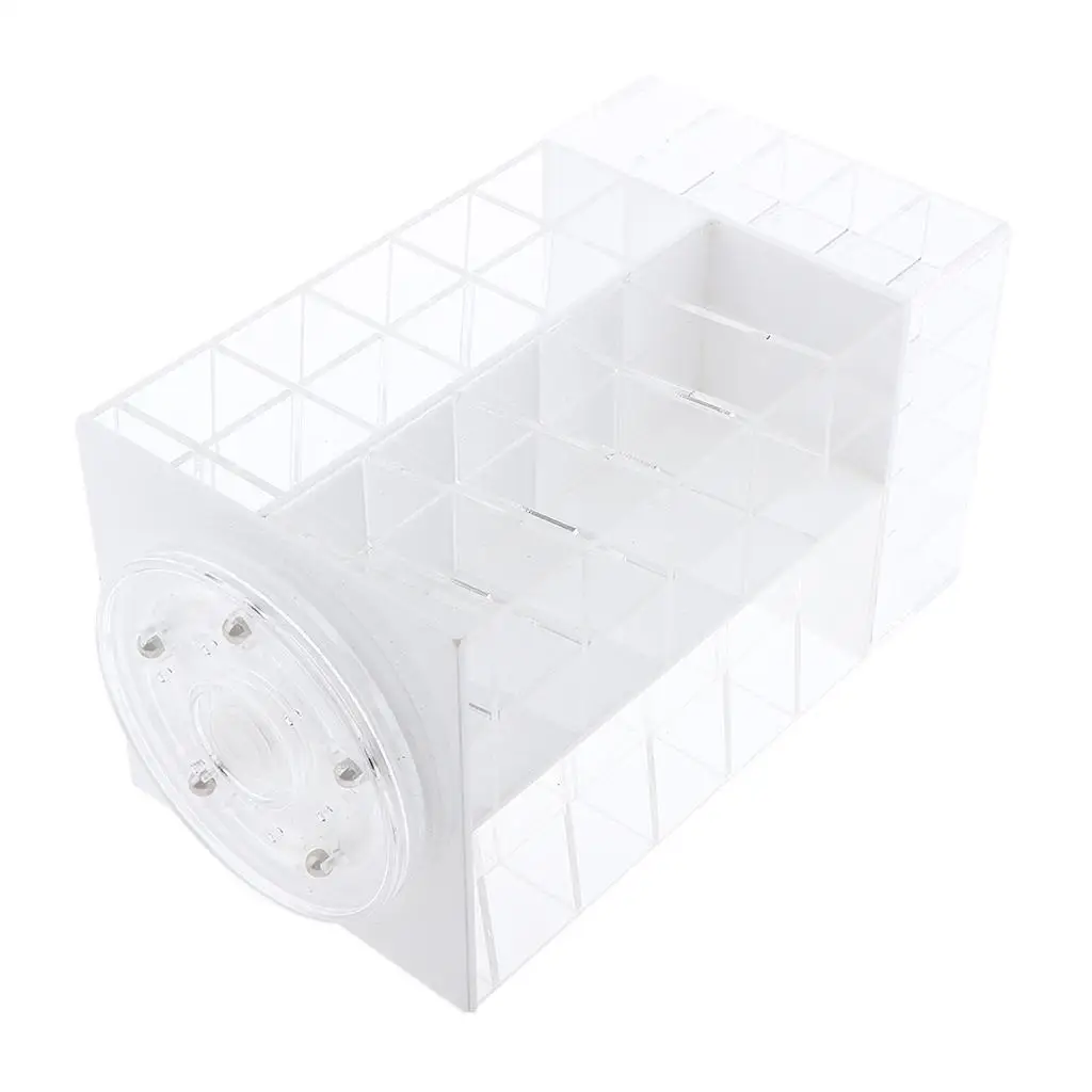  Holder, Acrylic Rotating 65  Organizer  Nail Polish  Shelf with Removable Divider,22.2x12x12 cm,