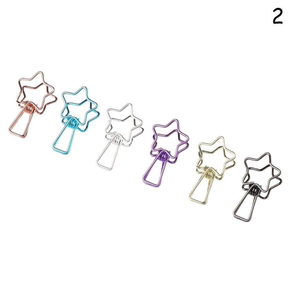Hollowed Out Metal Binder Clips - 6PC Office Paper Organizer Set