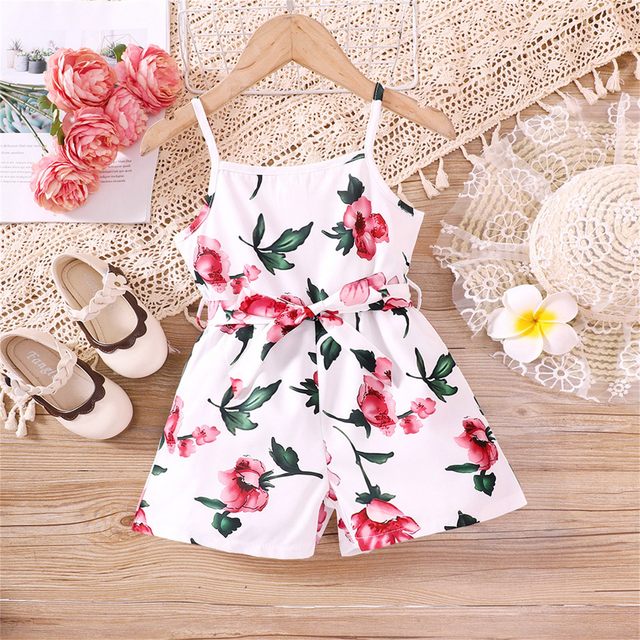 Girls Floral Short Jumpsuit Teen Wide Leg Rompers Kids Summer Casual Boho Baby Girl Winter Dress Floral Romper for Baby Girl AliExpress