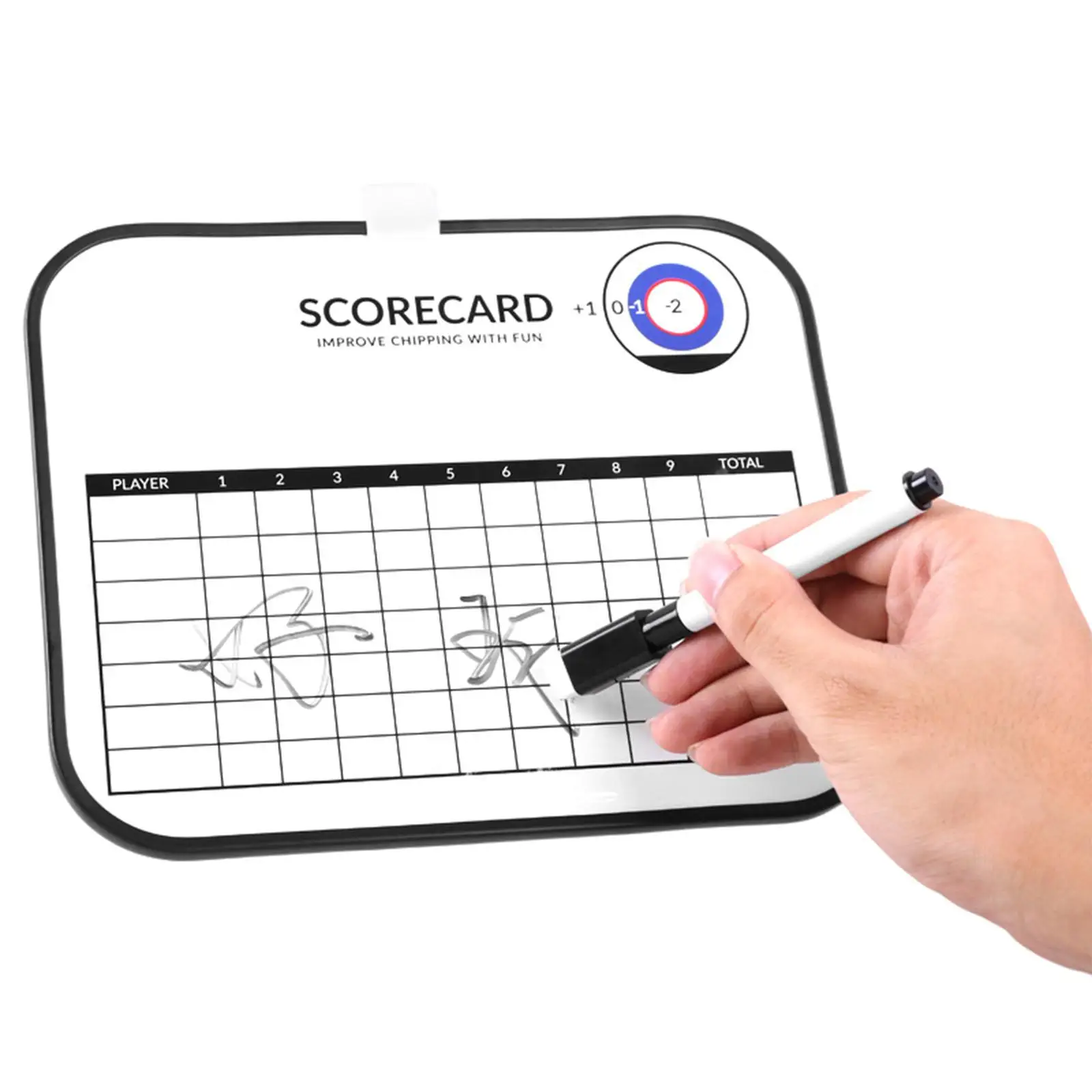 Golf Scorecard Board, in Golf with Pen, Write on Whiteboard, Erasable Scoreboard for Golf Game