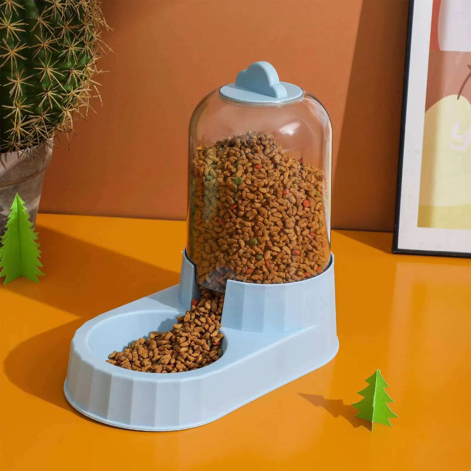 Automatic Pet Feeder Food Bowls Water Food Dispenser  Inclined Dish Nonslip Bottom Waterer for Kitten Kitty Rabbit Puppy