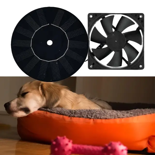 æstetisk Held og lykke udtryk 10w Solar Powered Fan Portable For Pet Dog Chicken House Greenhouse Cooling  - Fans - AliExpress