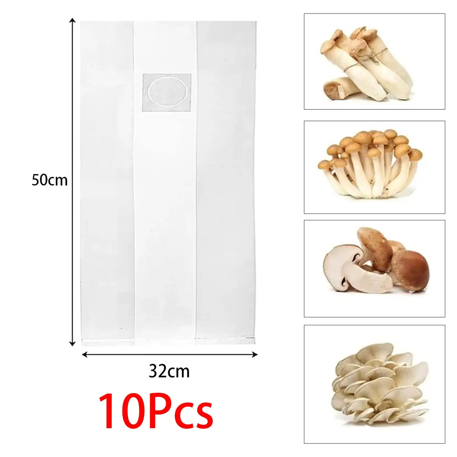 20 Pieces Edible Fungi Growing Bags with Filter patchs Tear Resistant Extra Thickened Large Fungus Spawns Bags Autoclave Bags