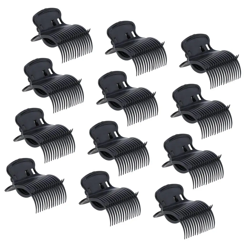 12pcs Hair Sectioning Clips Strong Handle Barber Beauty Salon for Hot