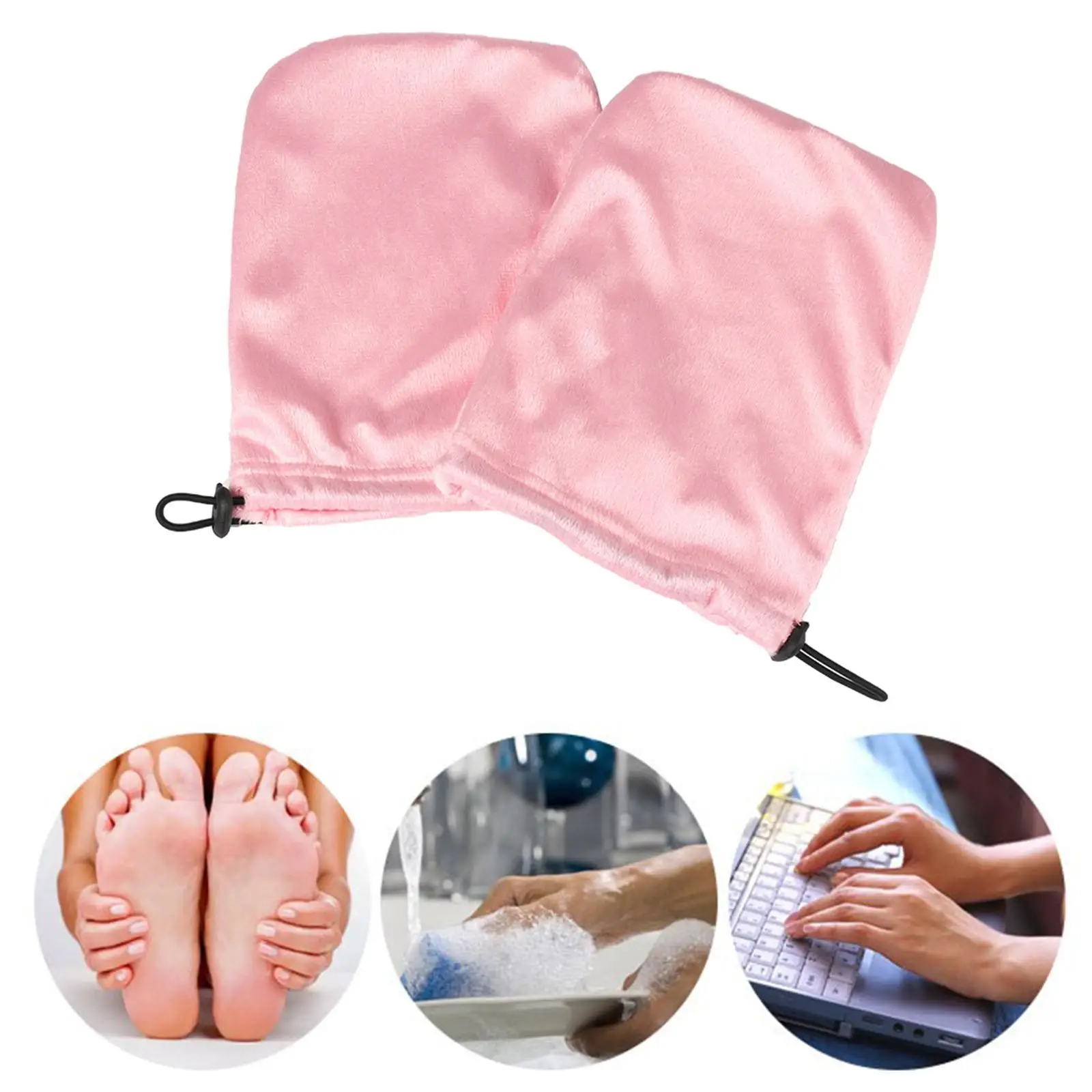 2 Pieces Paraffin Wax Mitts for Hand and Feet Moisturizing Infrared Machine Keep Warm Heat Wax Mitten Cover Bags Foot SPA Liners