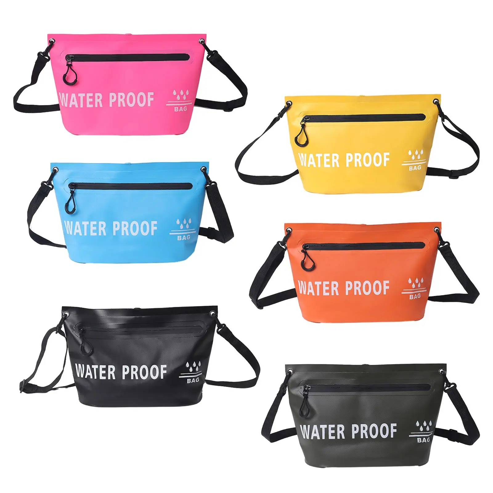Waterproof Crossbody Bag Cosmetic Organizer Pouch Purse Dry Bag Shoulder Bag Handbag for Swimming Trekking Travel Rafting Hiking