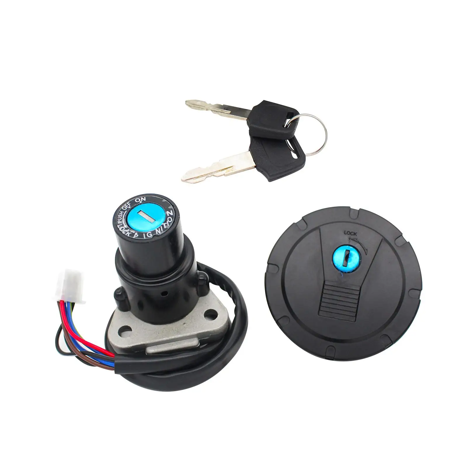 Ignition Key Switch Replaces Barrel Lock Cylinder for Kawasaki Klr650