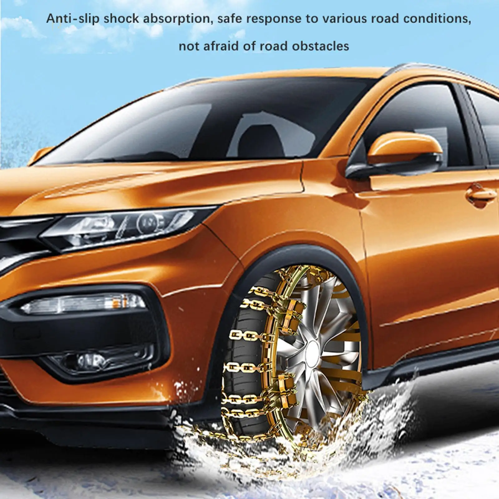 Snow Chain Reusable Car Tire Chain Snow and Ice for Cars Pickups Trucks