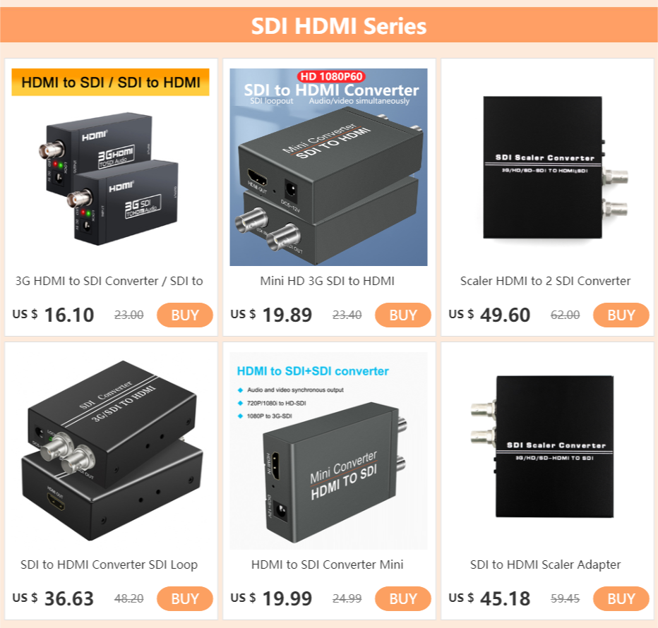 Mini hd 3g sdi para hdmi conversor