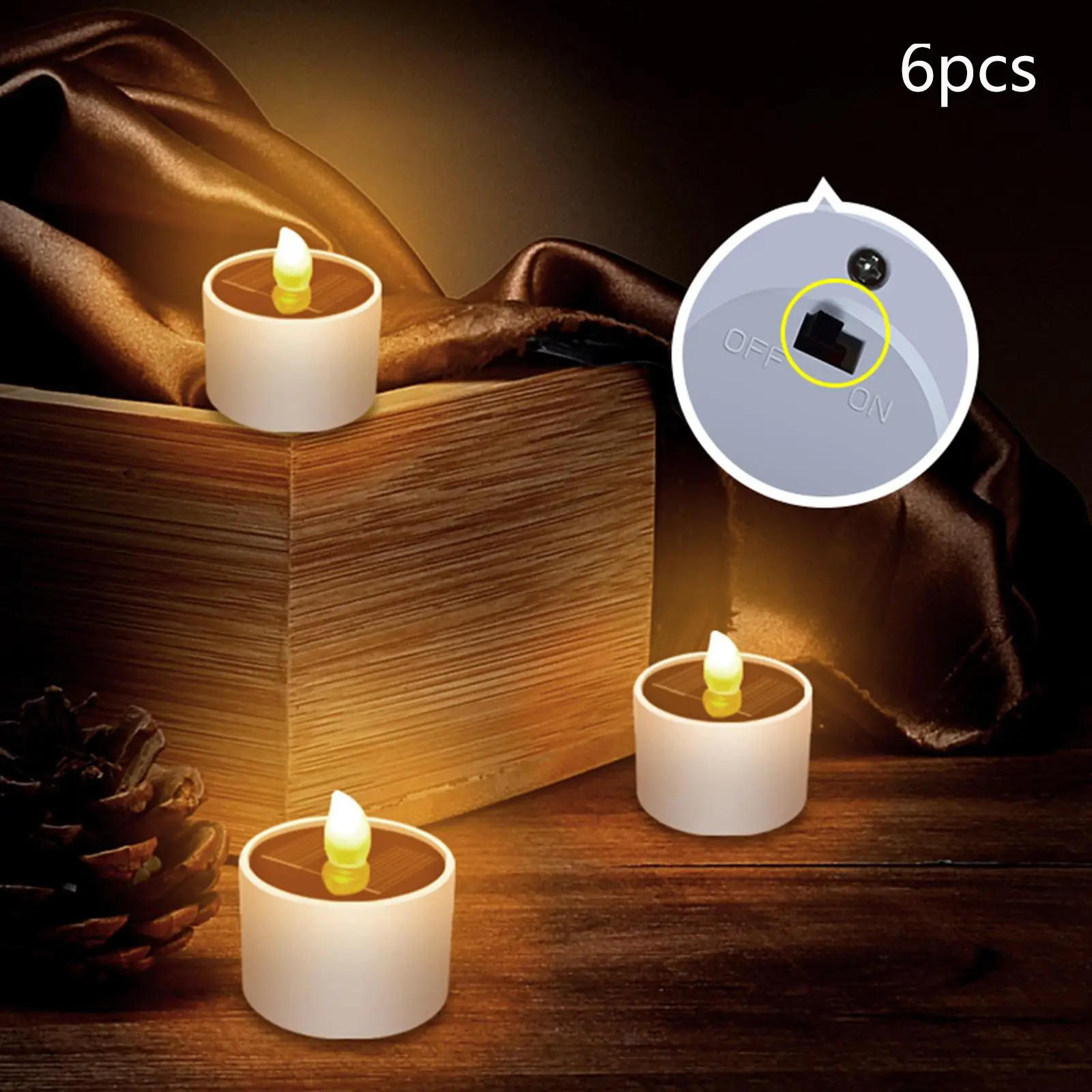 Solar LED Candles Tealight Solar   Pathway Dinner Table Decor