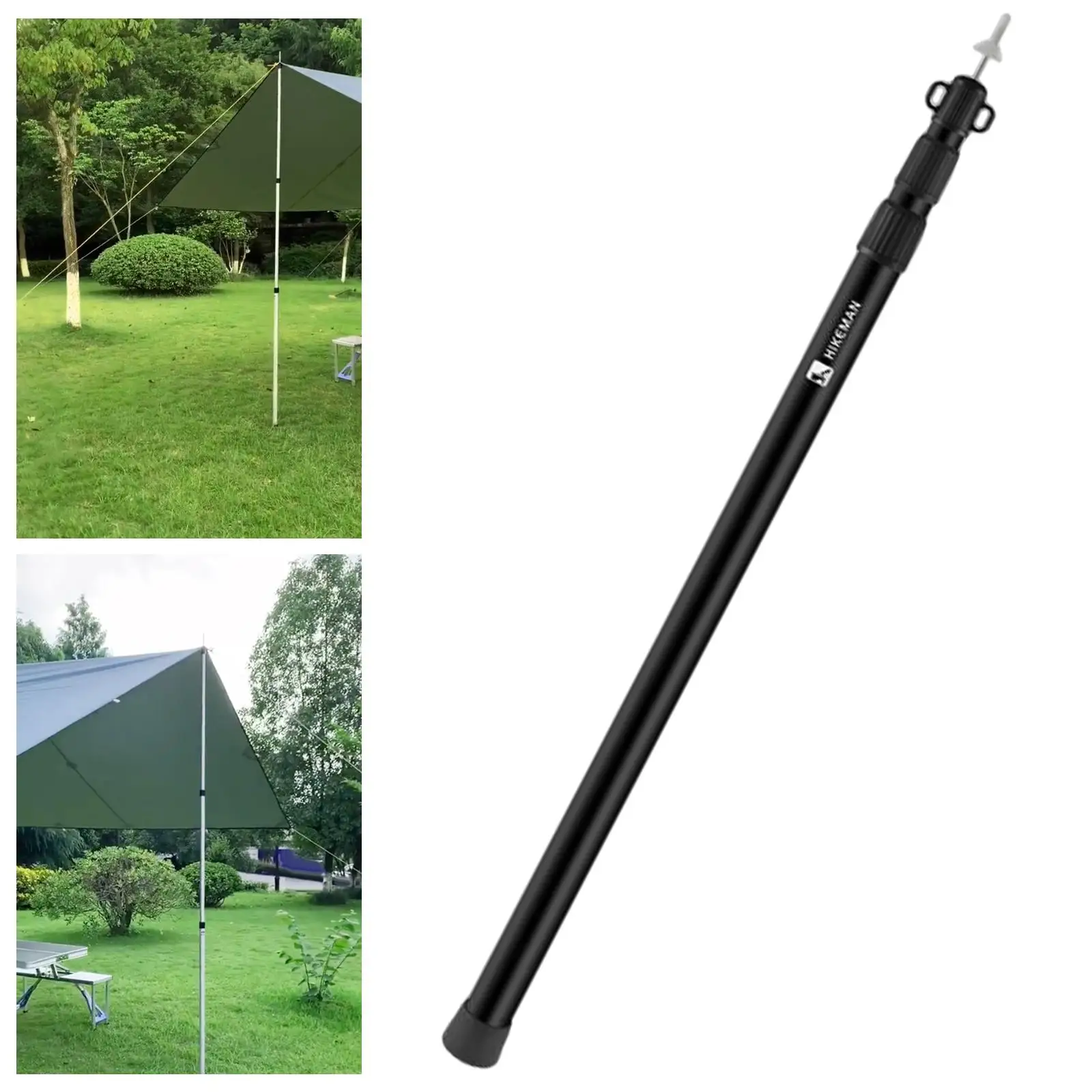 Telescoping Tarp Poles Support Pole Outdoor Camping Adjustable 118-211cm