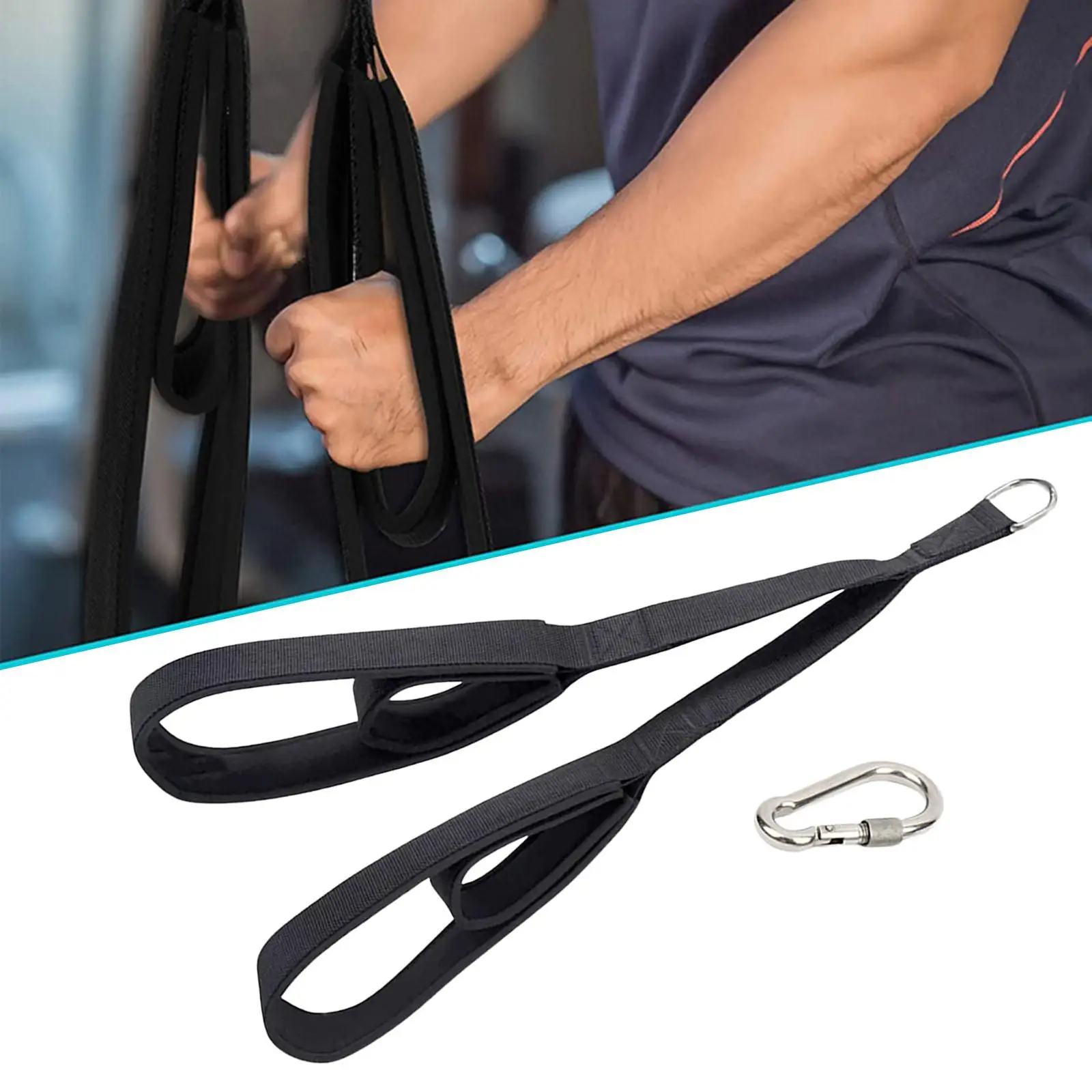 Ergonomic Pulldown Rope Comfortable Pulley System Durable Ab Crunch Strap Gym