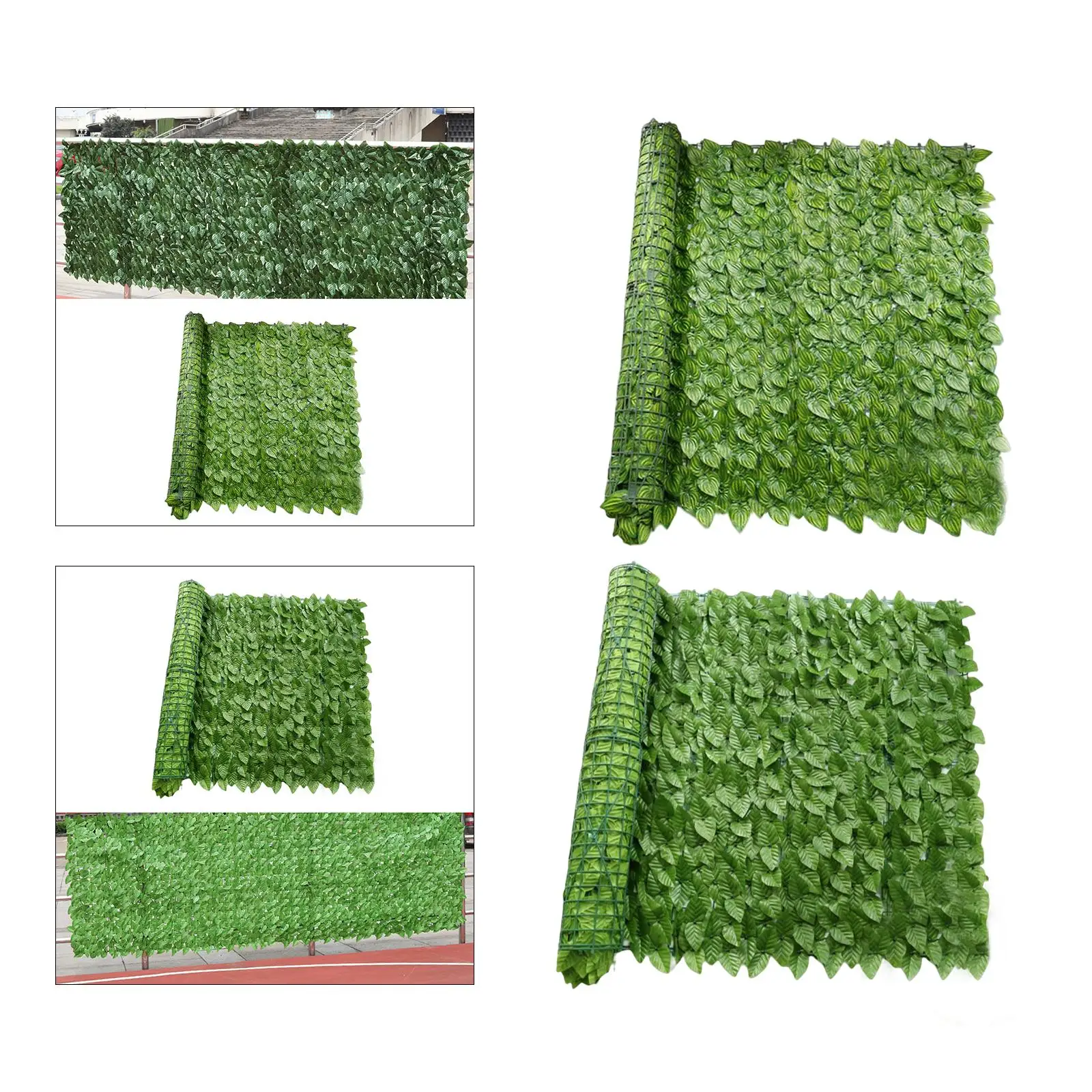 Realistic Artificial Leaf Privacy Fence Screen Ornament 0.5MX1M Vine Forest Green Leaves Greenery Walls for Garden Balcony Yard