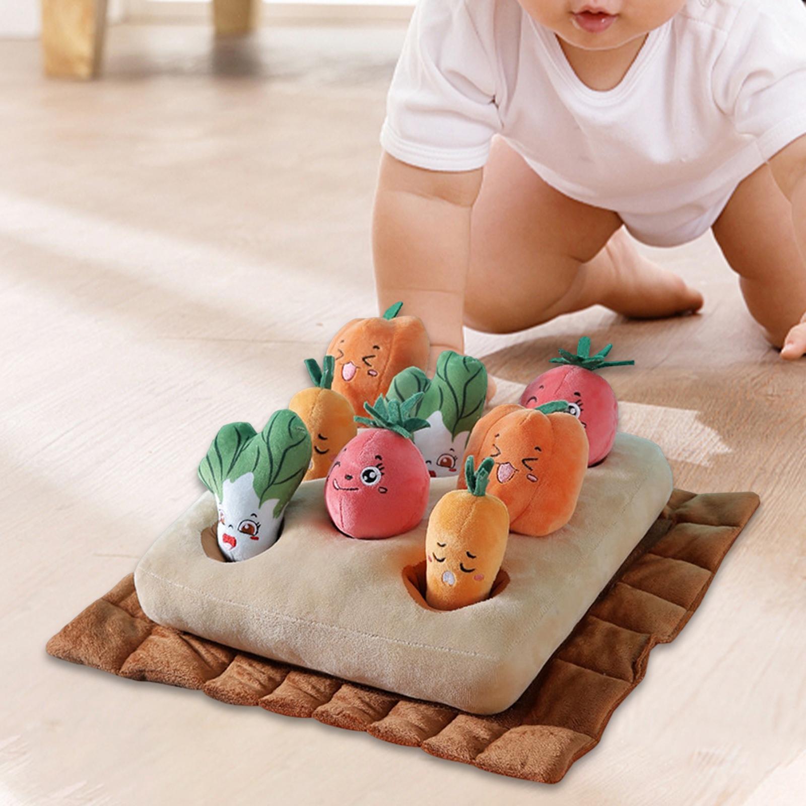 Toddlers Montessori Toys Vegetable Plush Toy for Matching Game Size 37x35cm