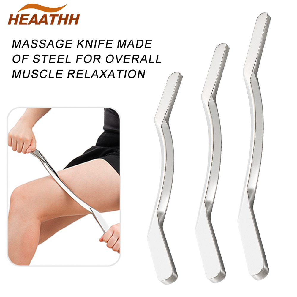 Best of 1Pcs Sport Stainless Steel Long Gua Sha Bar Muscle Scraping Massage Tool For Relieve Sore Muscles Great Soft Tissue Mobilization Reviews & Tips