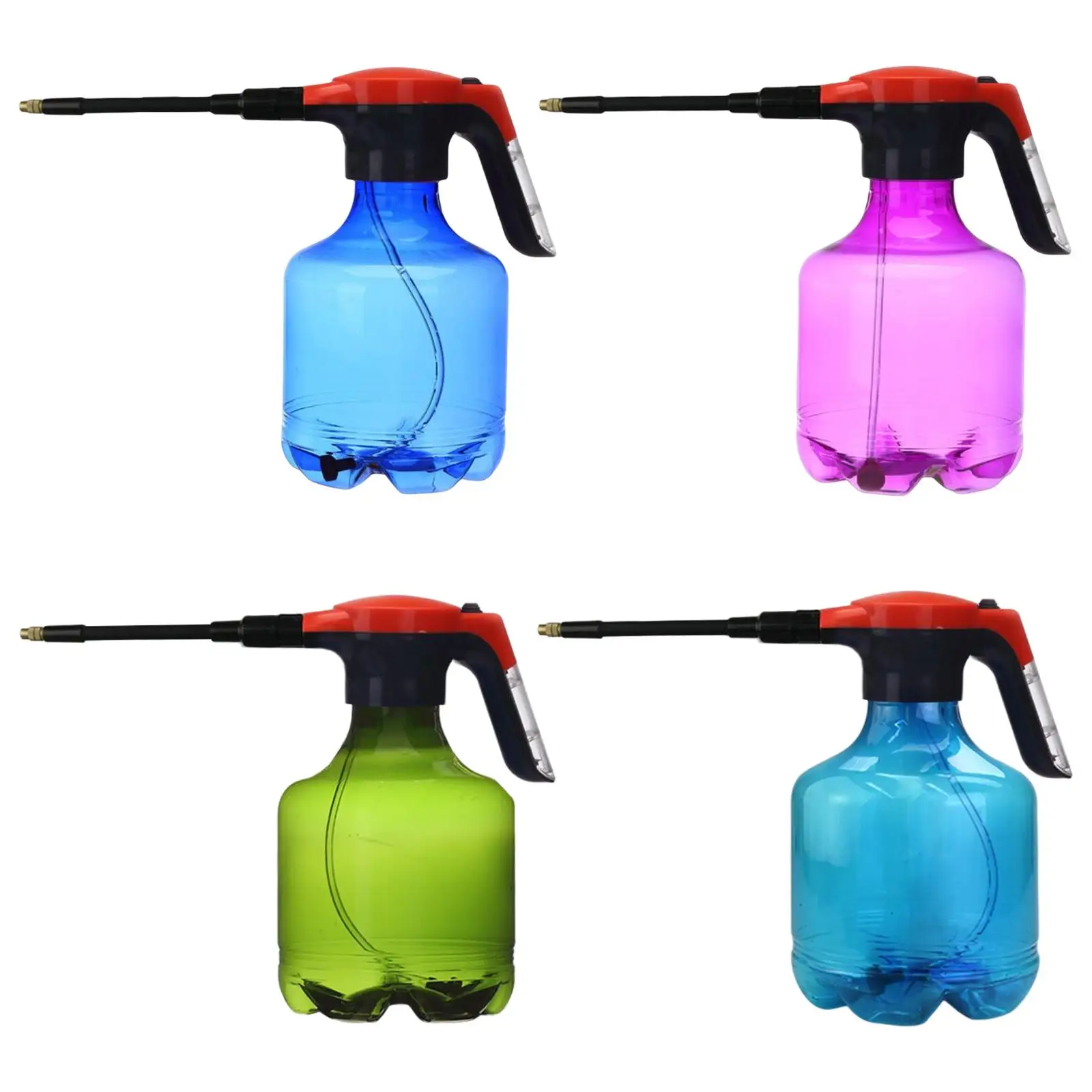 Electric Spray Bottle with Adjustable Nozzle Clear 3L Capacity Plant Mister Fogger for Fertilizing 2500mAh Battery Household