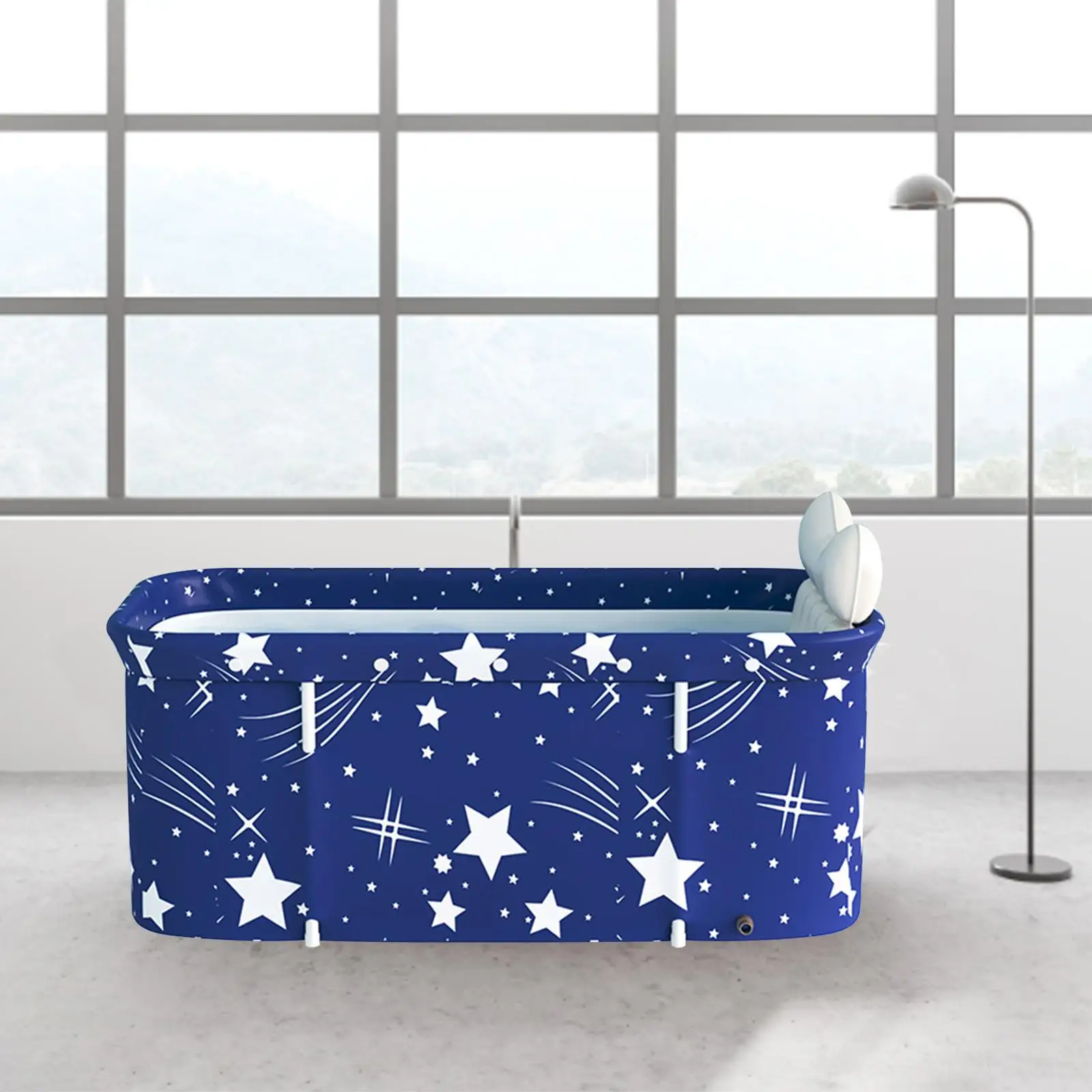 Foldable Soaking Standing Bath Tub Seat Cushion Easy to Install for Family