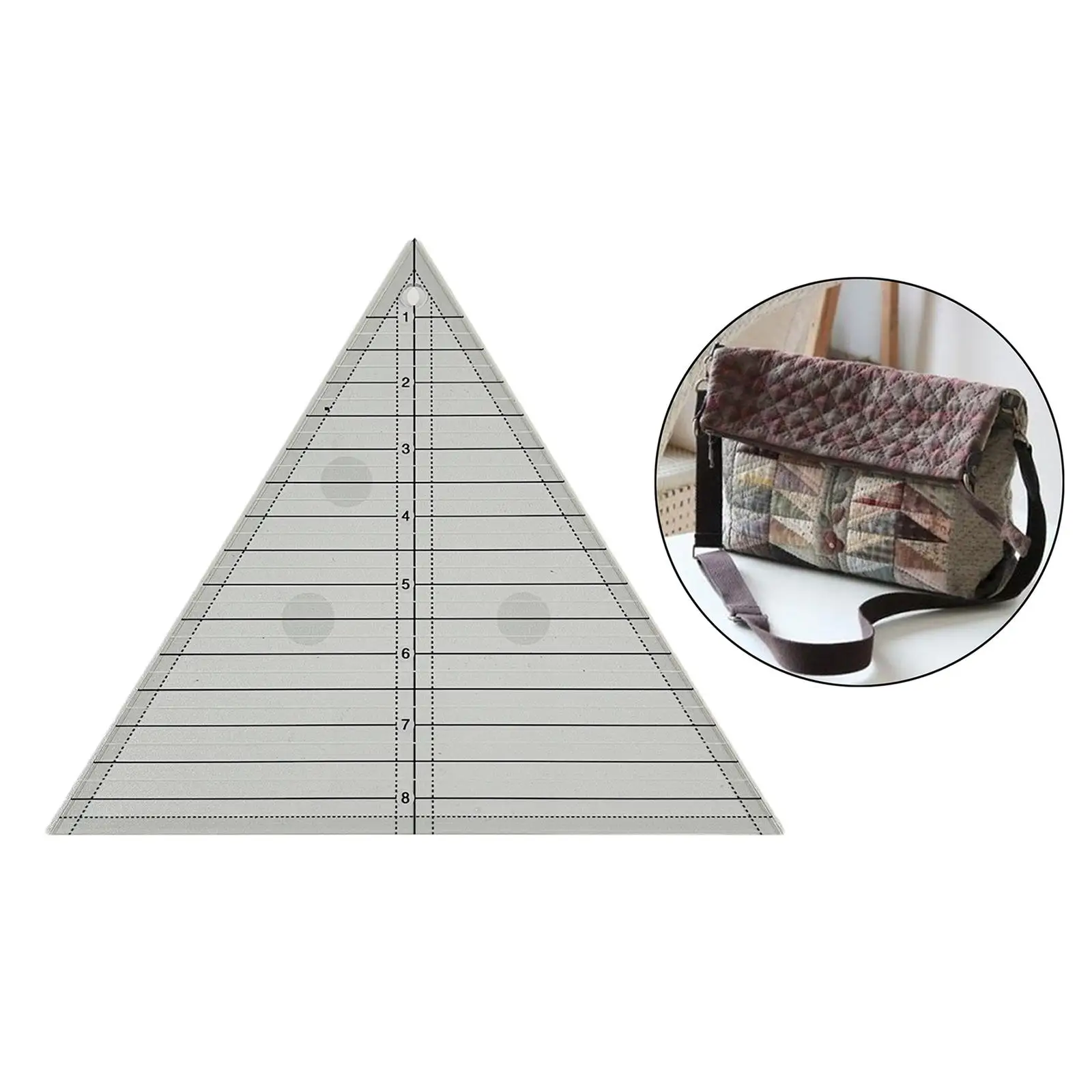  Cutter Ruler, Equilateral 60 Degree Triangle Quilting Template,