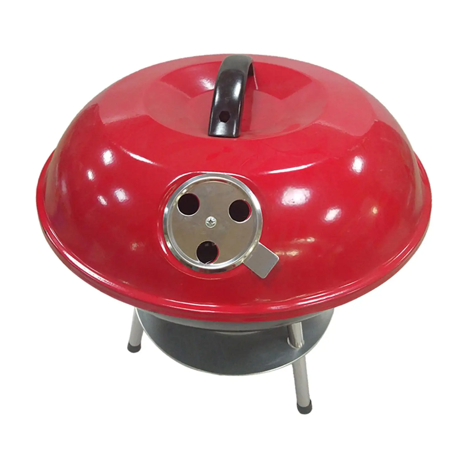 BBQ Grill Apple Shape Charcoal Stove for Outdoor Grilling Cooking Backyard