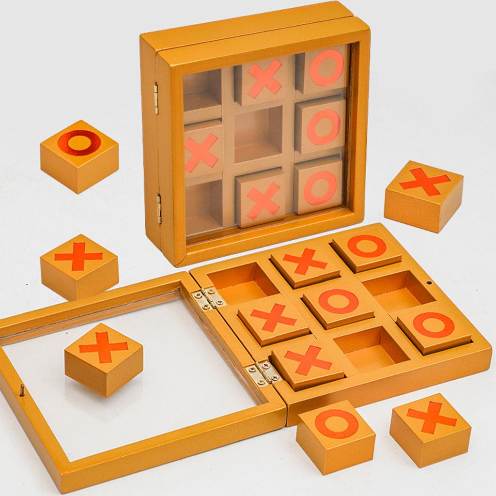 Wooden Tic Tac Toe Game Noughts and Crosses Game set for Outdoor/Indoor  Tables Adults Kids 13x13cm| | - AliExpress