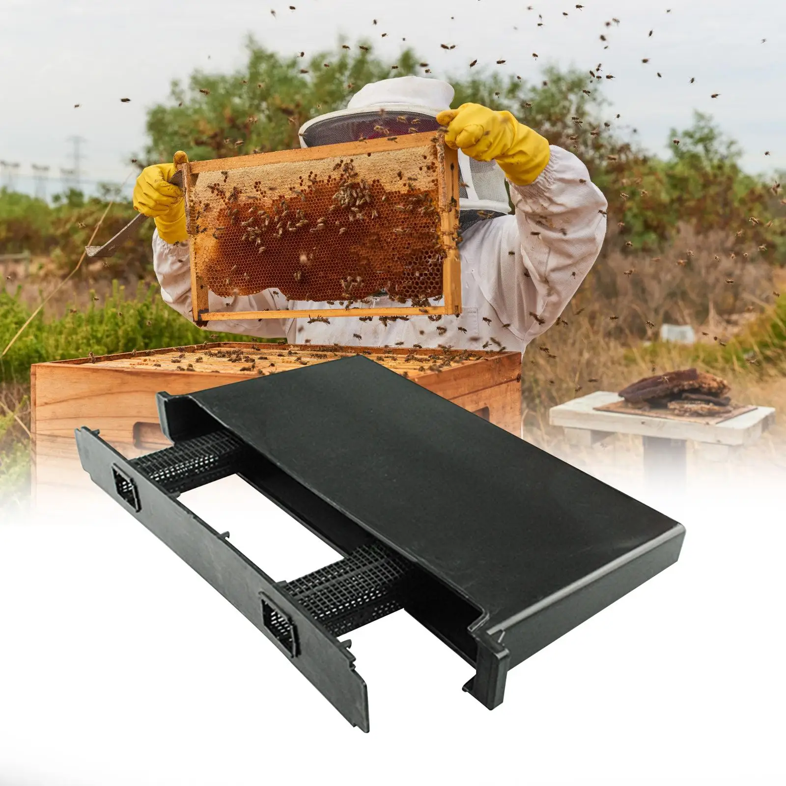 Beehive Water Feeder for Farm Equipment Bee Water Feeder for Beekeeping Portable Practical Bee Drinking Feeder Beehive Feeder