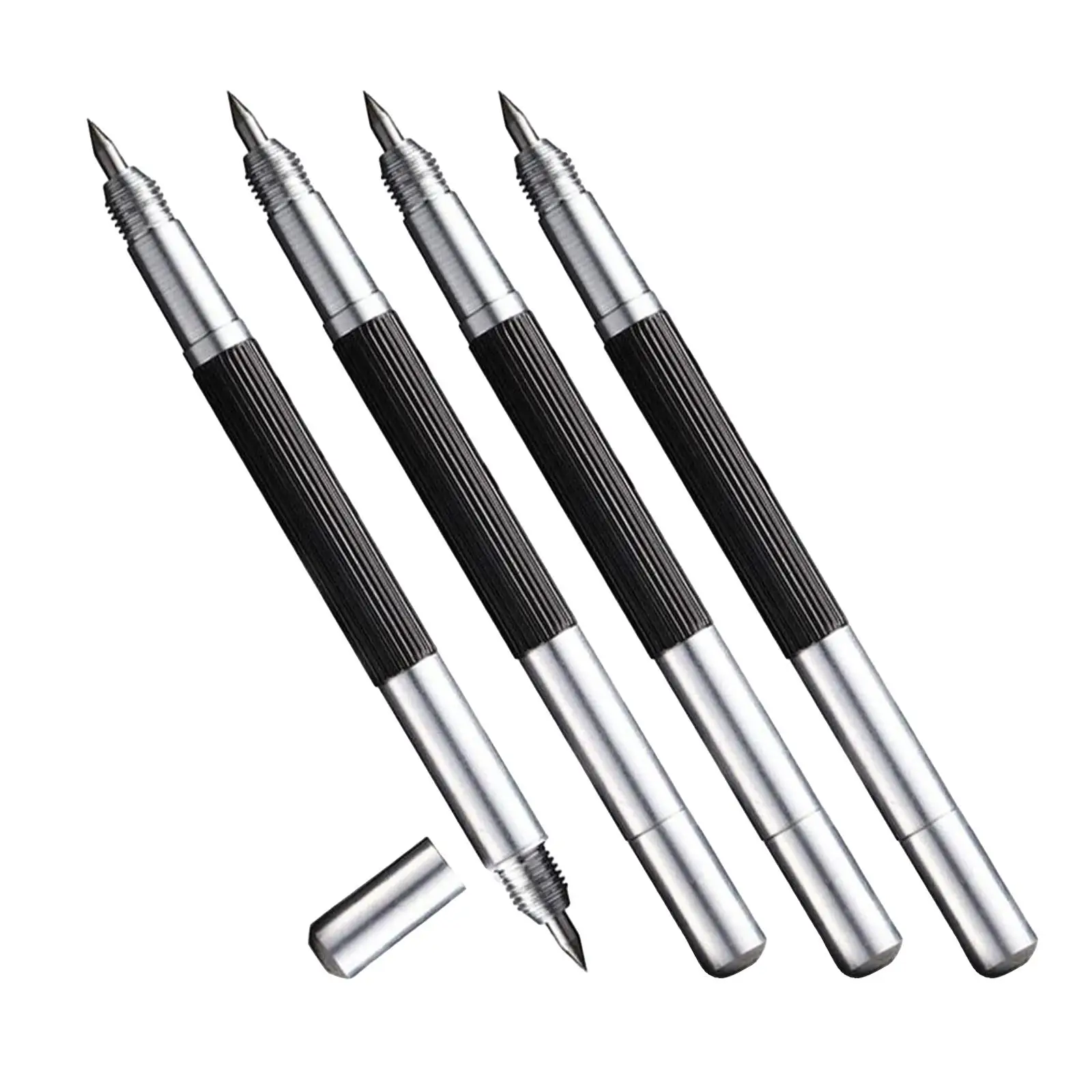 4Pcs Portable Etching Engraving Pen Lettering Pen Engraver Tungsten Carbide Tip Scriber for Ceramics Hardened Steel Por