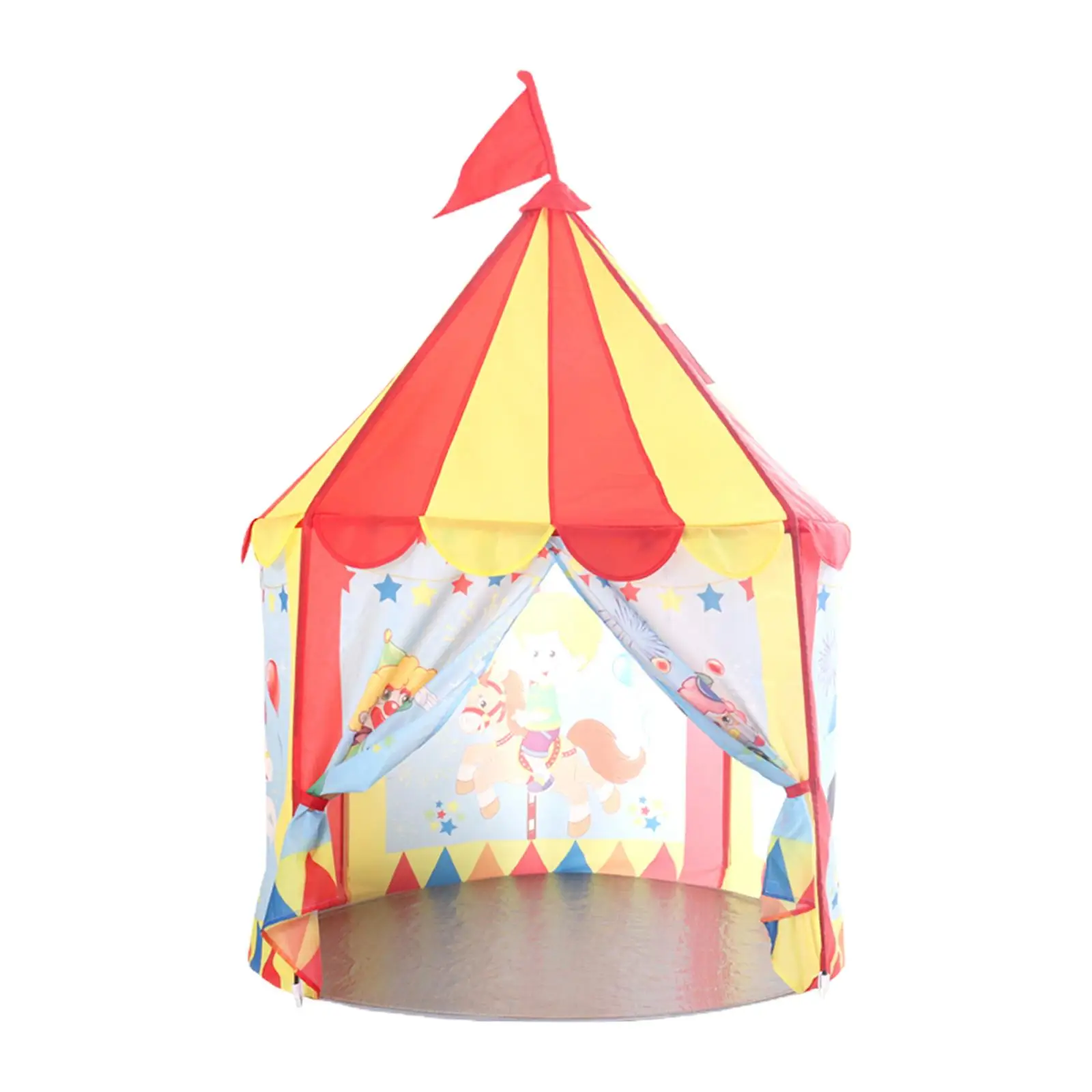 Kids Playhouse Play Teepee Foldable for Boys Girls Easy to Assemble Prince Castle Tent Play Tent for Home Garden Children Baby