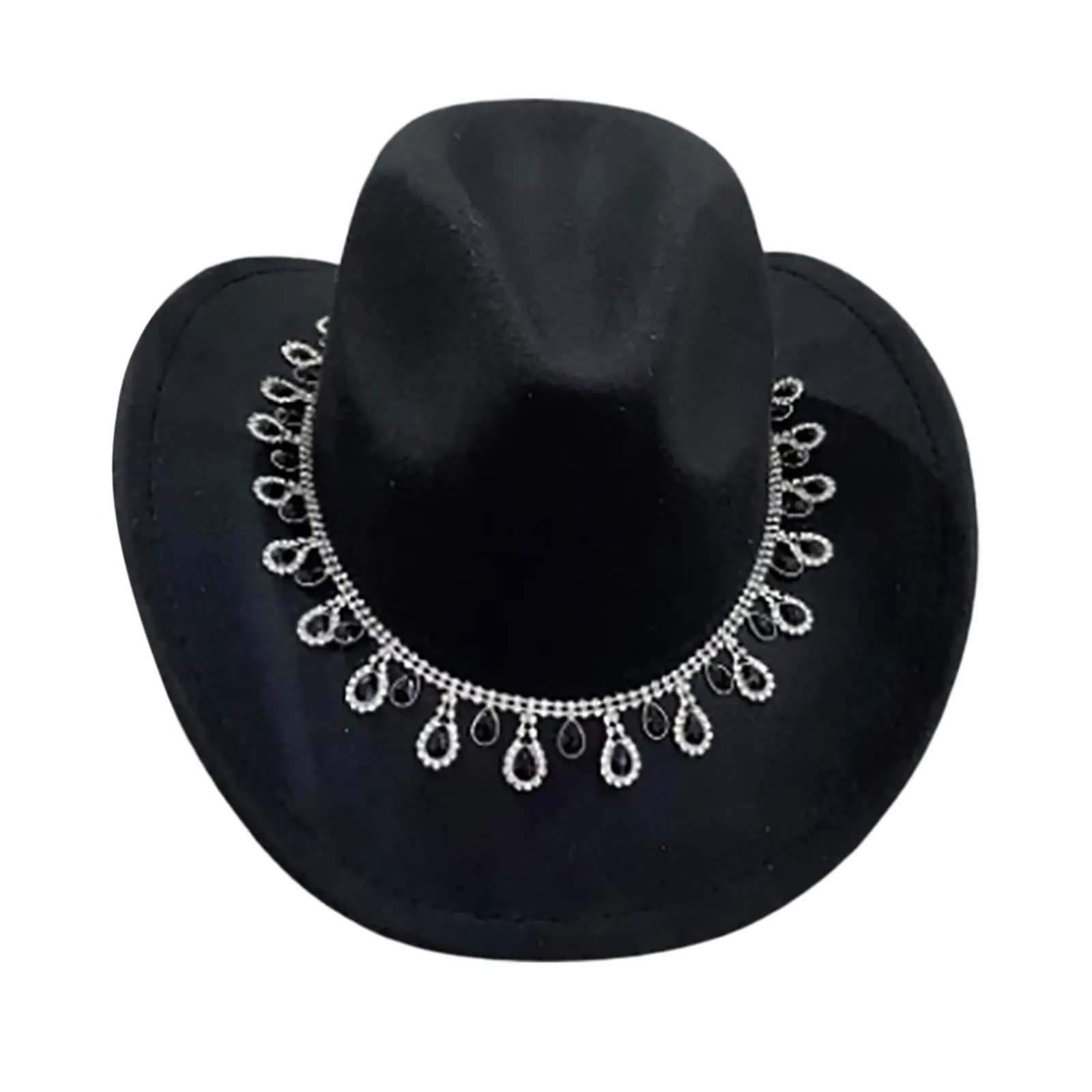 Casual Western Cowboy Hat Props Costume Accessories Cosplay Wide Brim for Party Teens Festival