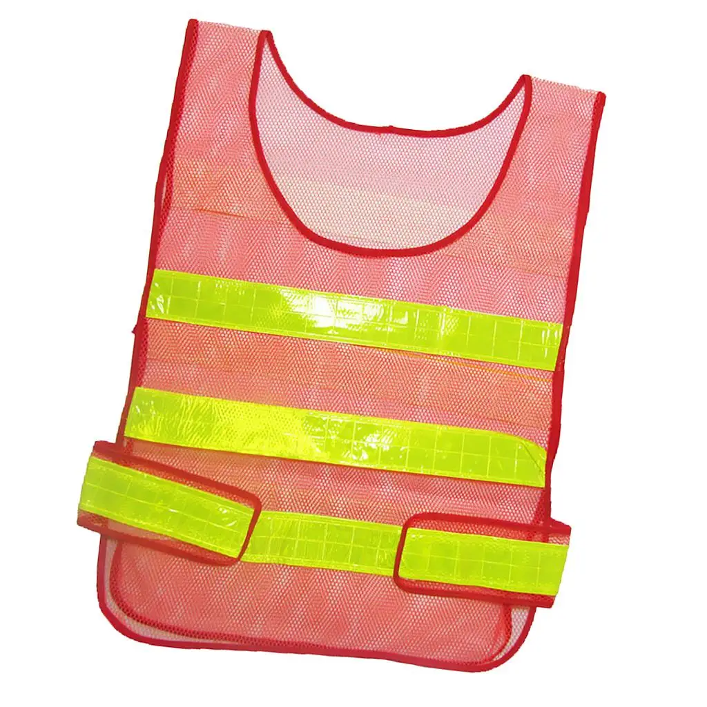 High Visibility Reflective Traffic Vest Safety Jacket Outdoor Sport Wear-Red