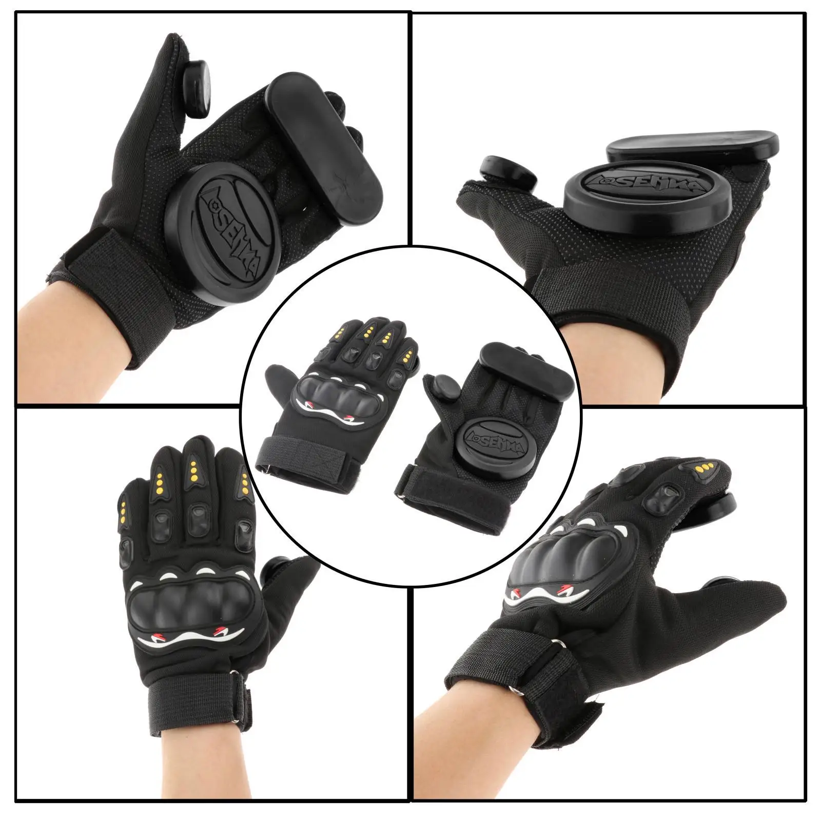 Men Downhill Skateboard Gloves Longboard  Slide Brake Turning Gloves