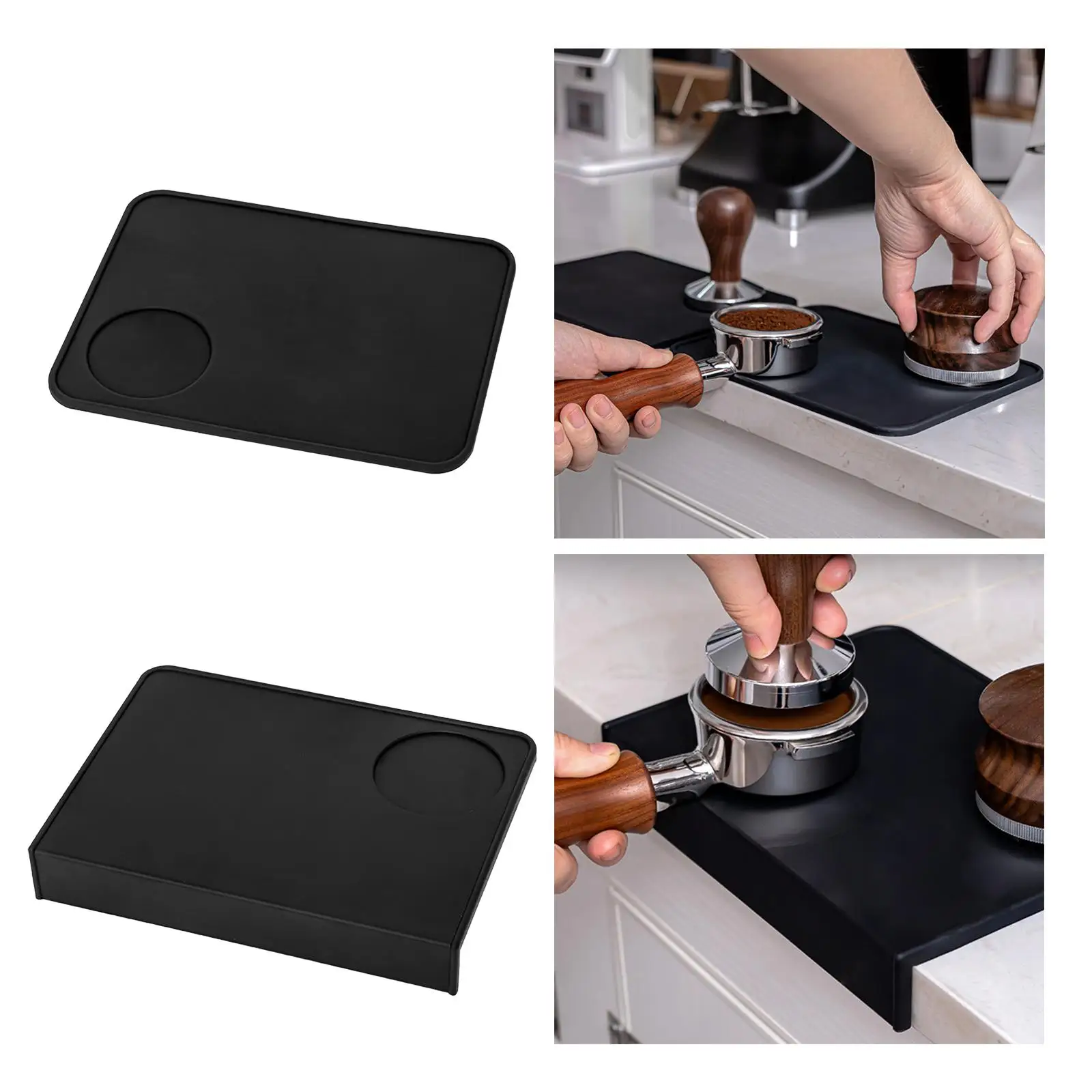 Coffee Tamper Mat Nonslip Wear Resistant Heat Resistant Coffee Utensils Soft Professional for Kitchen Coffee Bar Countertop Home