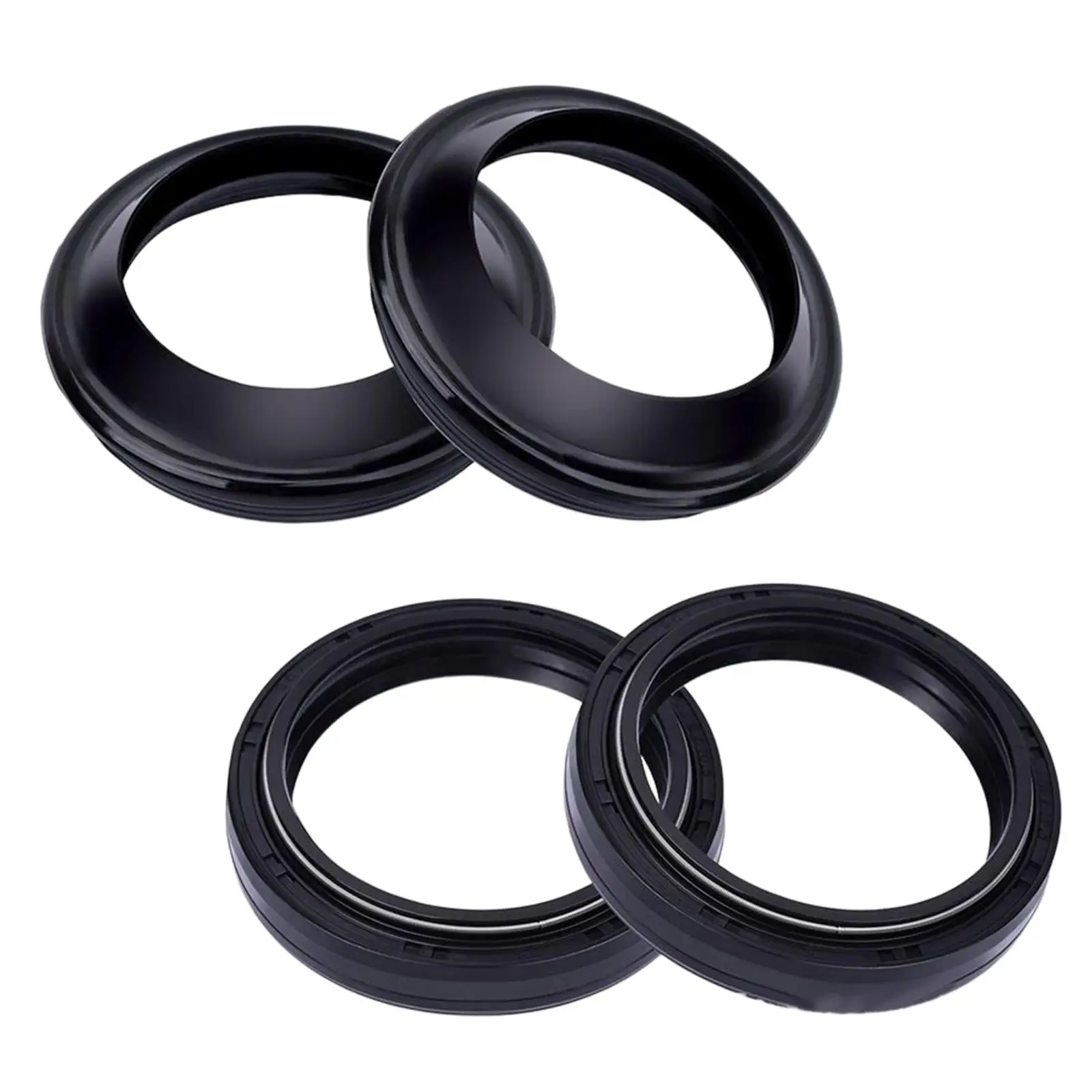4Pcs Motorcycle Front Fork Dust and Oil Seal for Yamaha FZ09 2014-2017