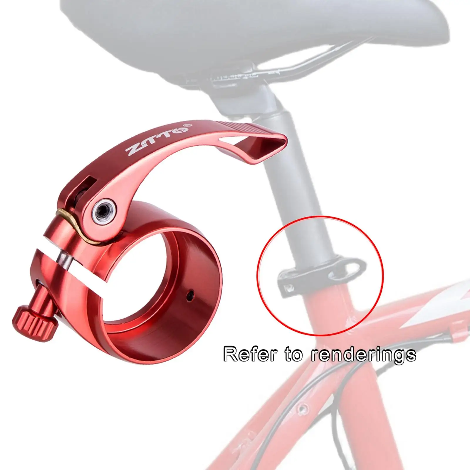 Folding Bike Seatpost Clamp Aluminum Alloy Quick Release Bike Lock Seat Post Tube Clip Clamp 40.8mm