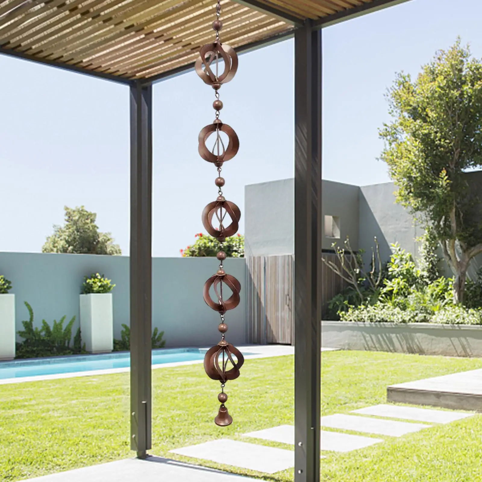 Rain Chains for Gutters Decorative Rain Charm for Home Backyard Divert Water