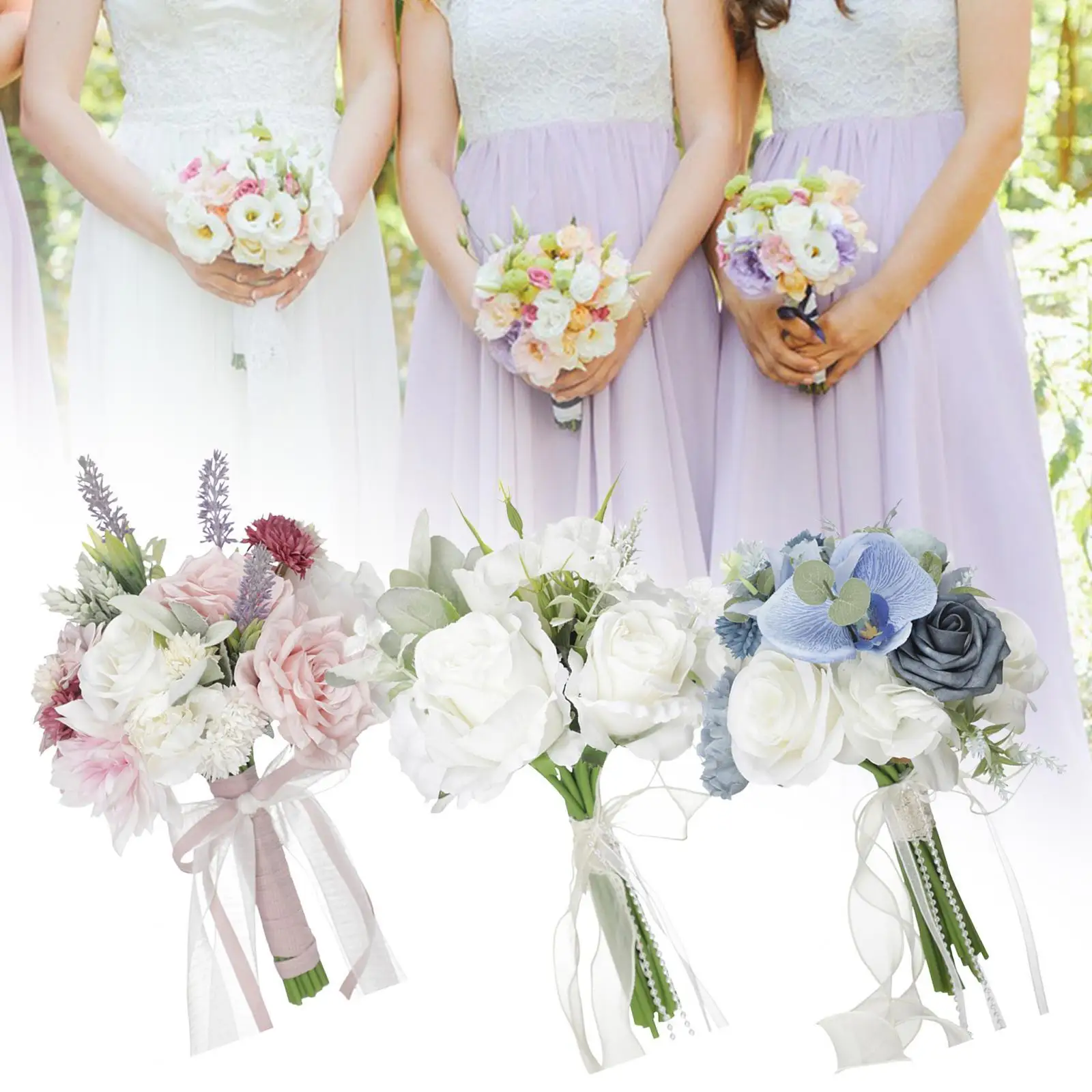 Wedding Bridal Bouquet Bridesmaid Bouquet for Valentine`s Day Party Festival