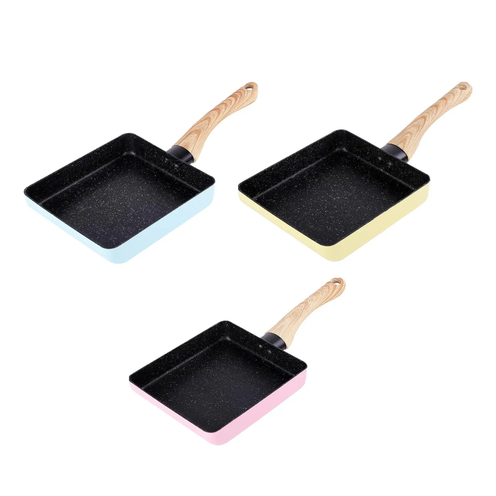 Small Tamagoyaki Frying Pan Rectangle 5x7 inch Japanese Omelette Pan for Fried Breadfish Crab Cake Toast Kitchen Dining Cookware
