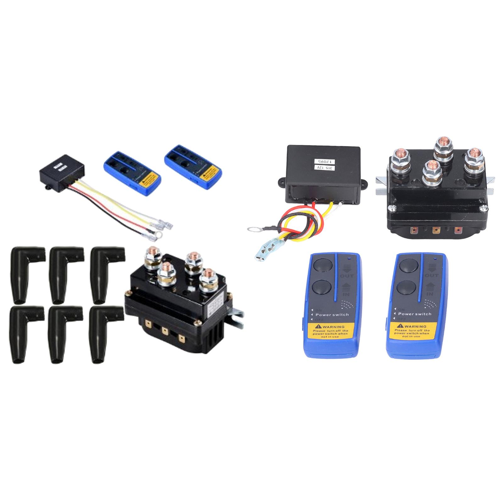 Electric 12V 500A Solenoid Relay Cont tor Wireless Winch Remote Control Kit Professional Fits for ATV UTV Repl es  cessories