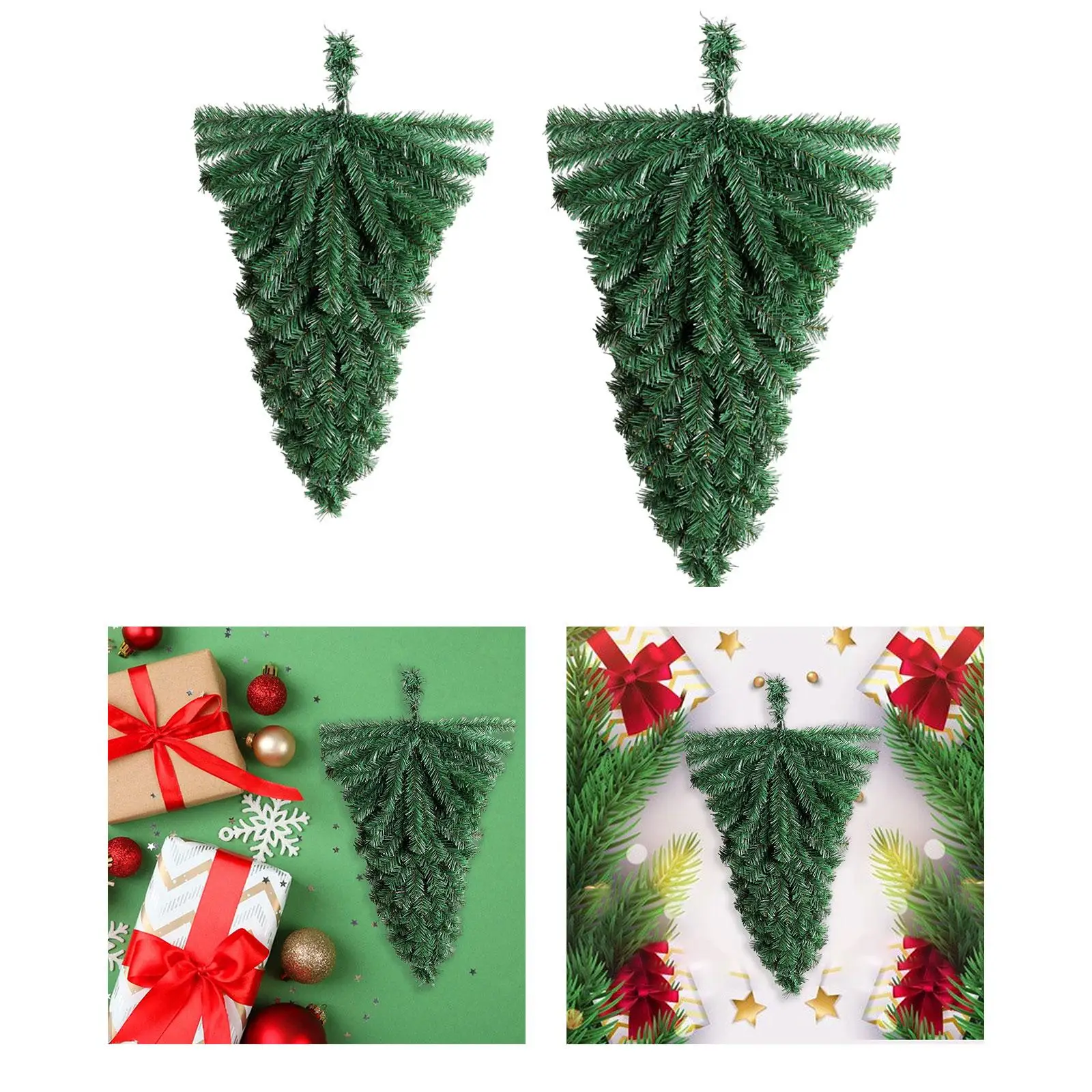 Mini Christmas Tree Wreath Wall Hanging Indoor Decoration Branches Winter